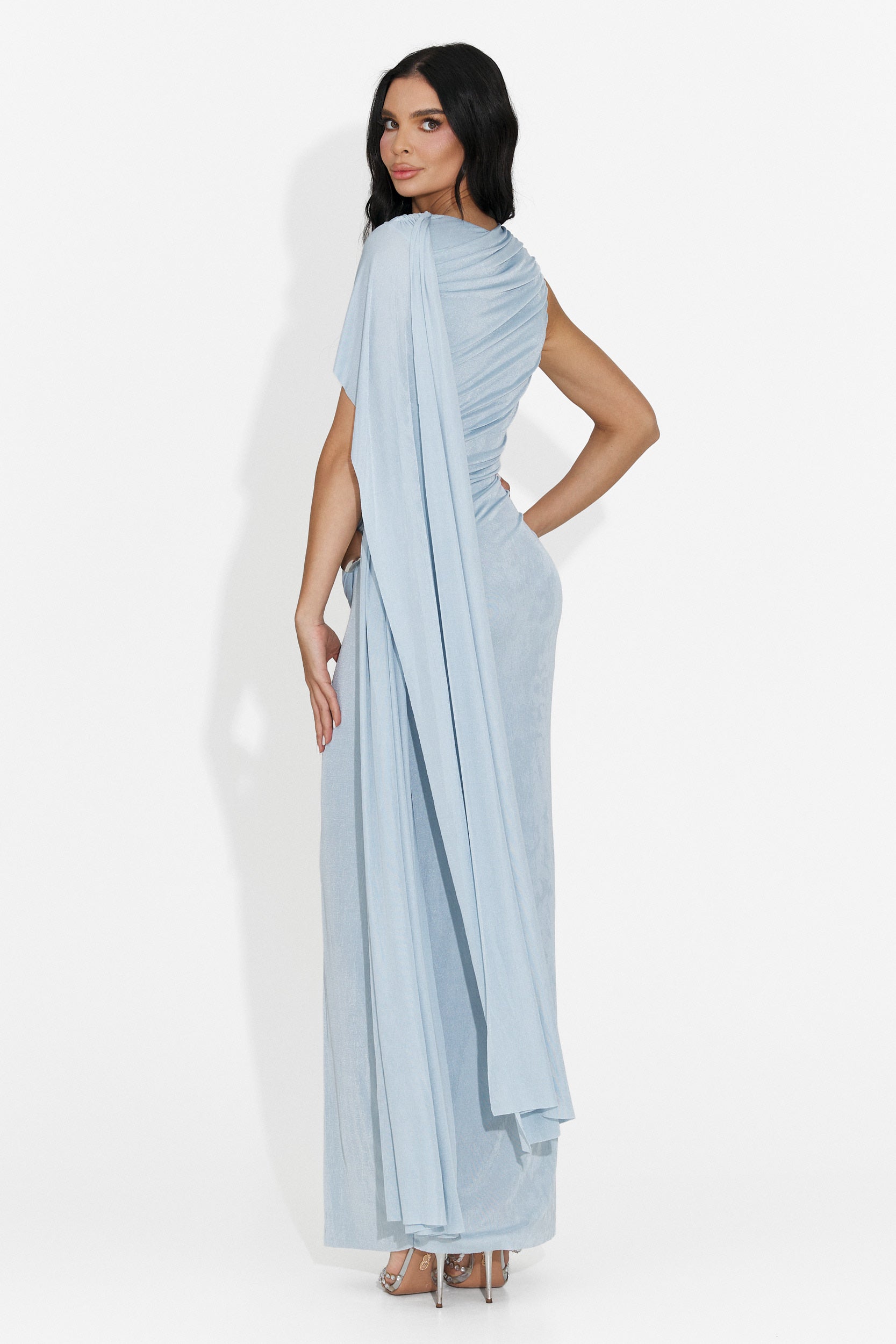 Rochie dama lunga bleu Ursila Bogas