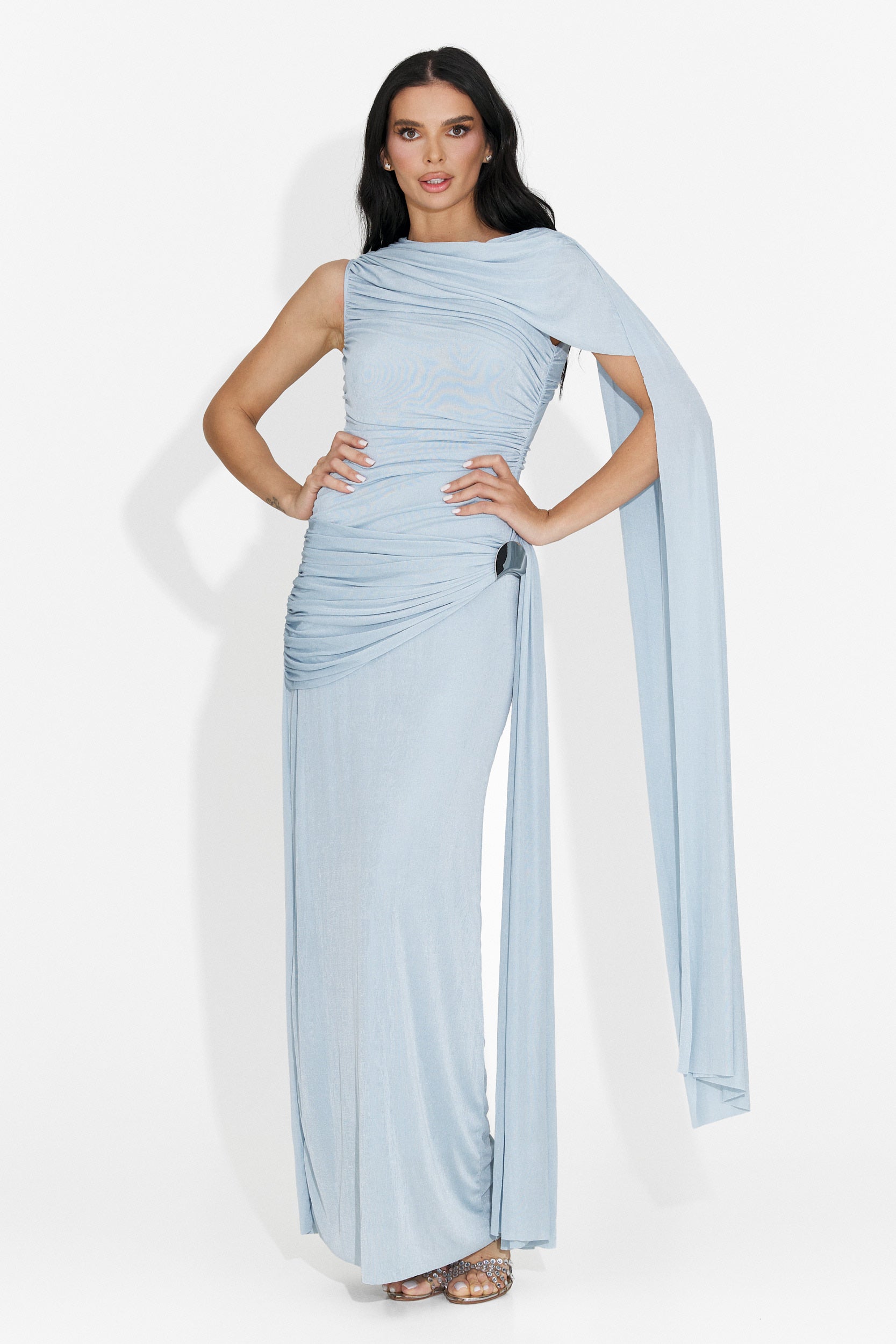 Rochie dama lunga bleu Ursila Bogas