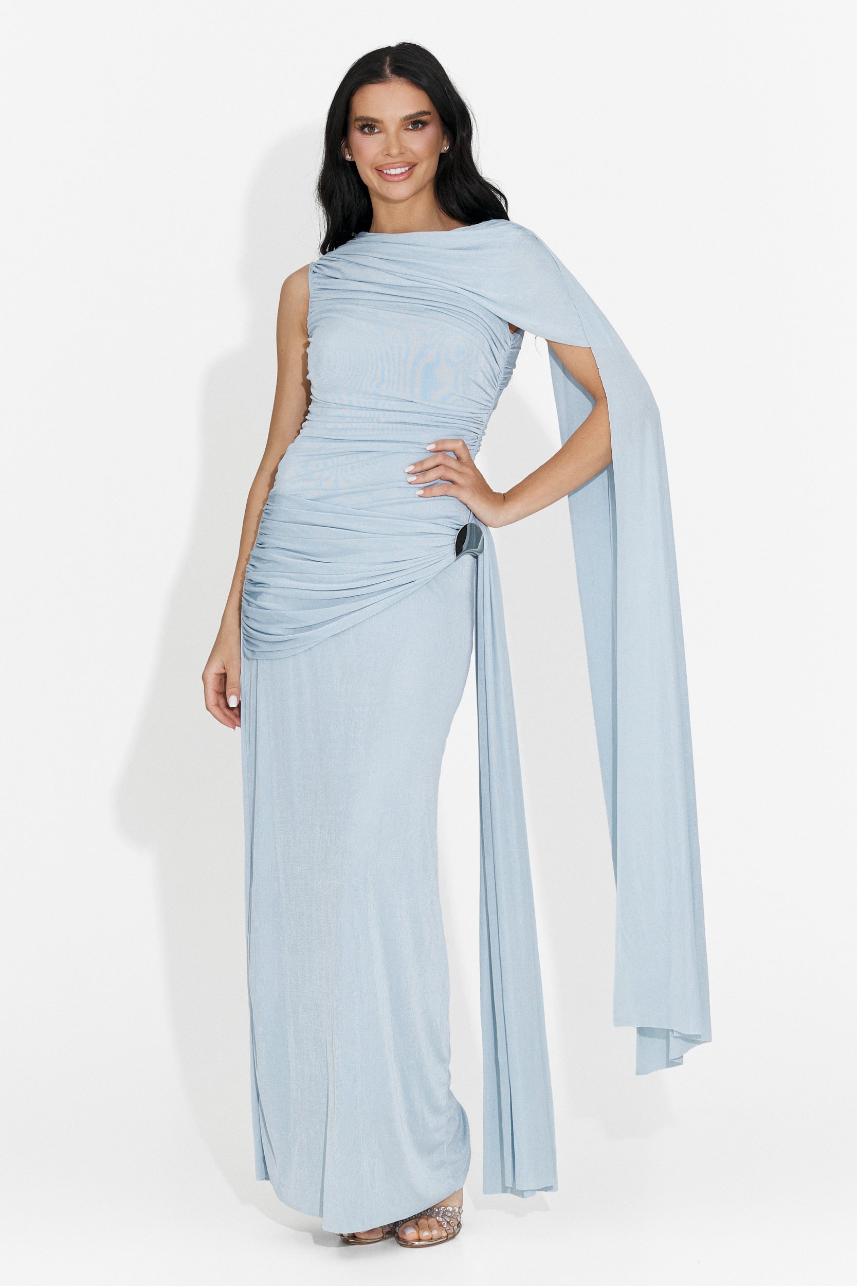 Rochie dama lunga bleu Ursila Bogas
