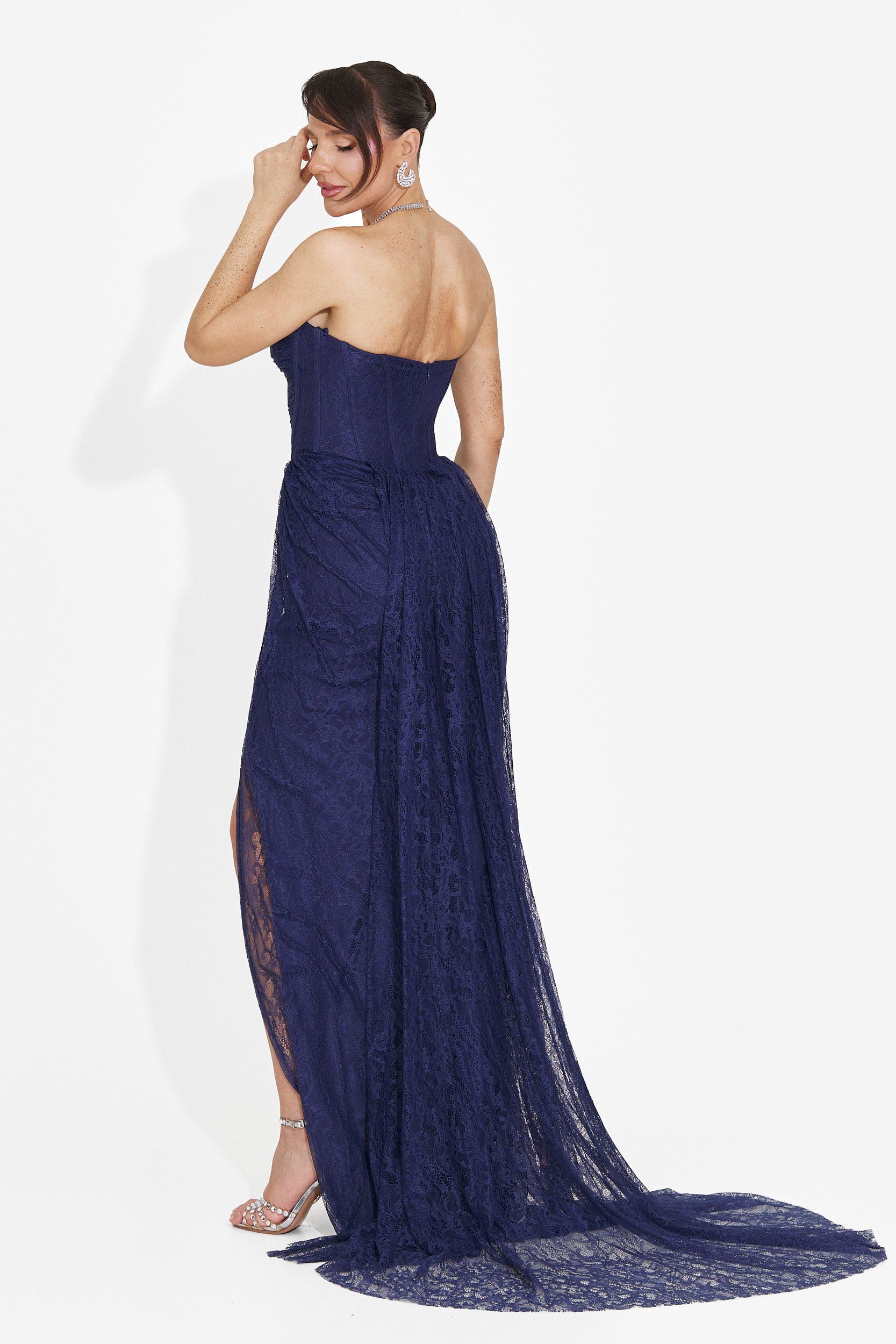 Abito Lungo Blu Navy per Donne Sareia Bogas
