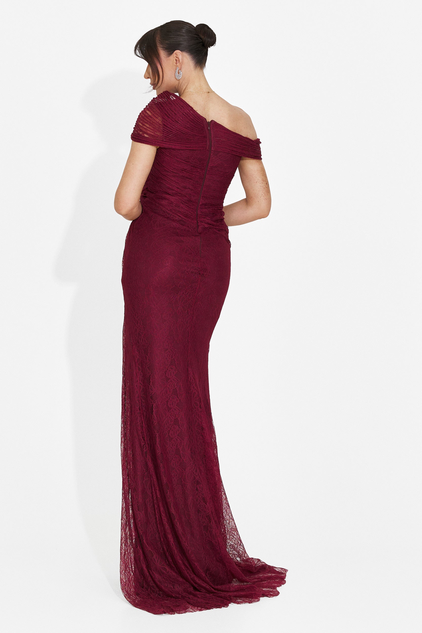 Rochie dama lunga burgundy Alanea Bogas
