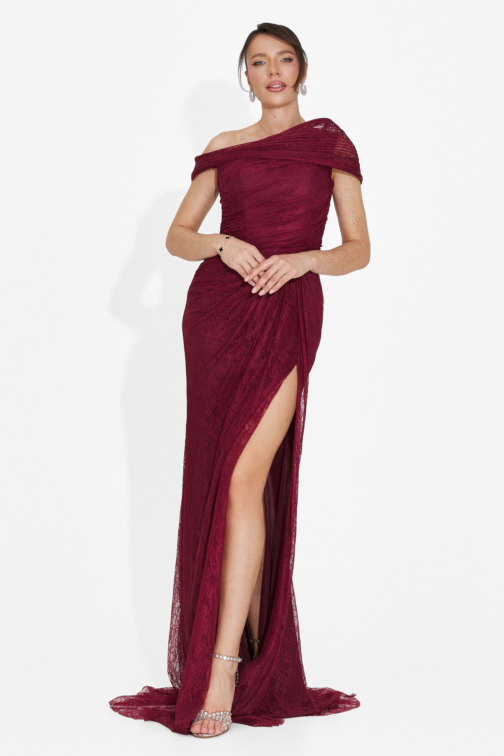 Lungo Vestito Bordeaux da Donna di Alanea Bogas