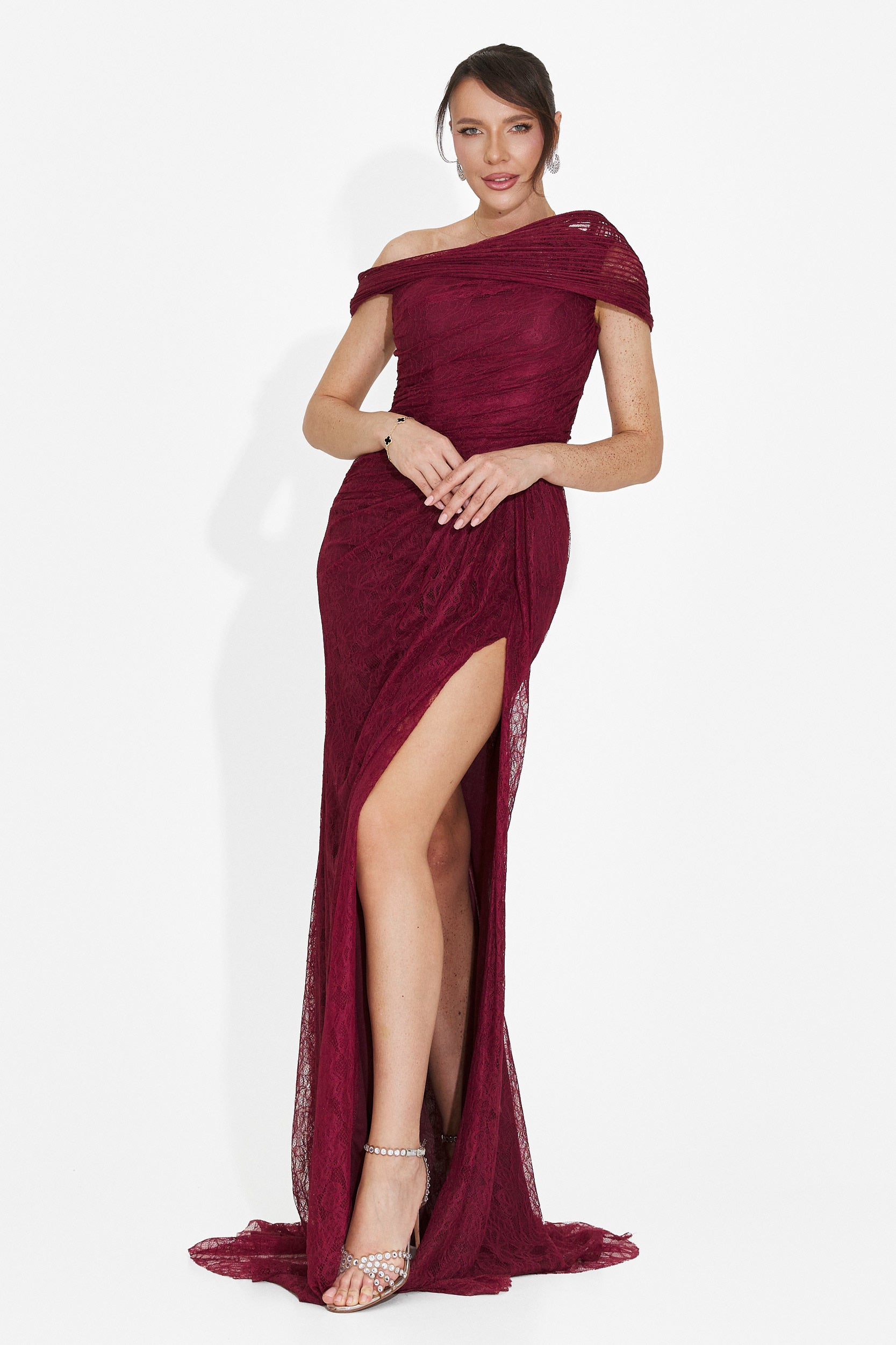 Lungo Vestito Bordeaux da Donna di Alanea Bogas