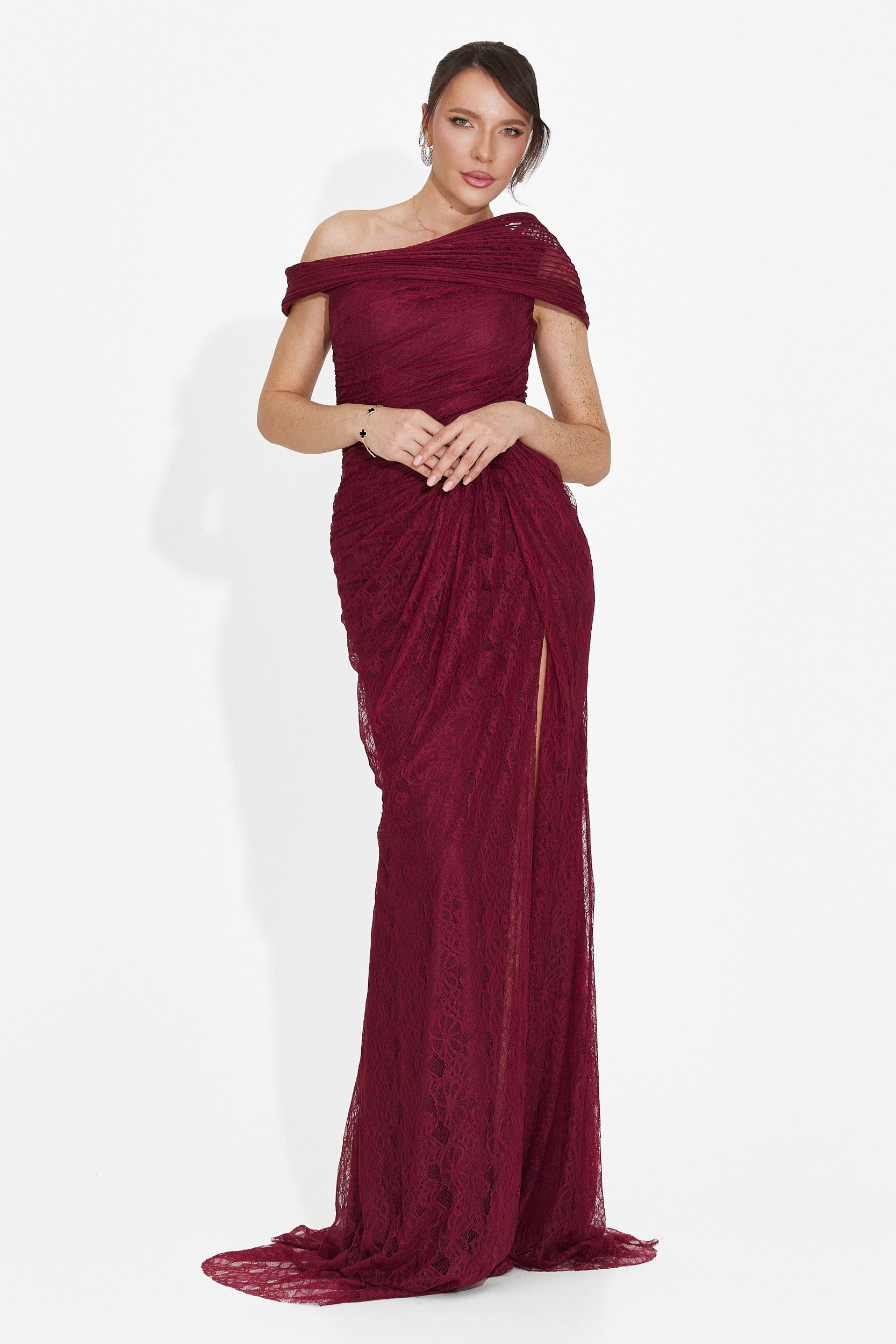 Lungo Vestito Bordeaux da Donna di Alanea Bogas