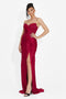 Rochie dama lunga burgundy Anevia Bogas