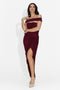 Rochie dama lunga burgundy Deby Bogas