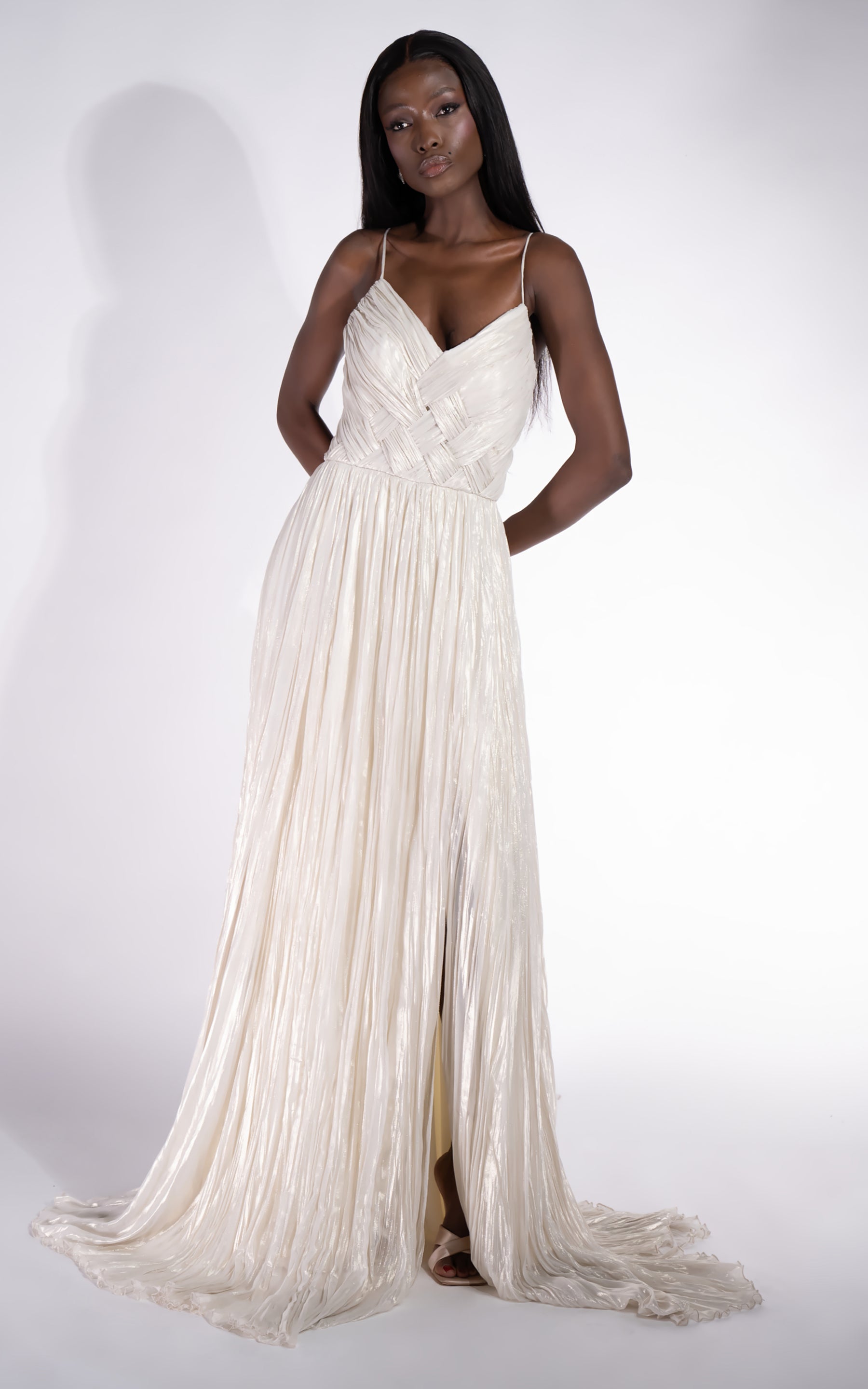 Abito lungo da donna color crema Edyna Bogas