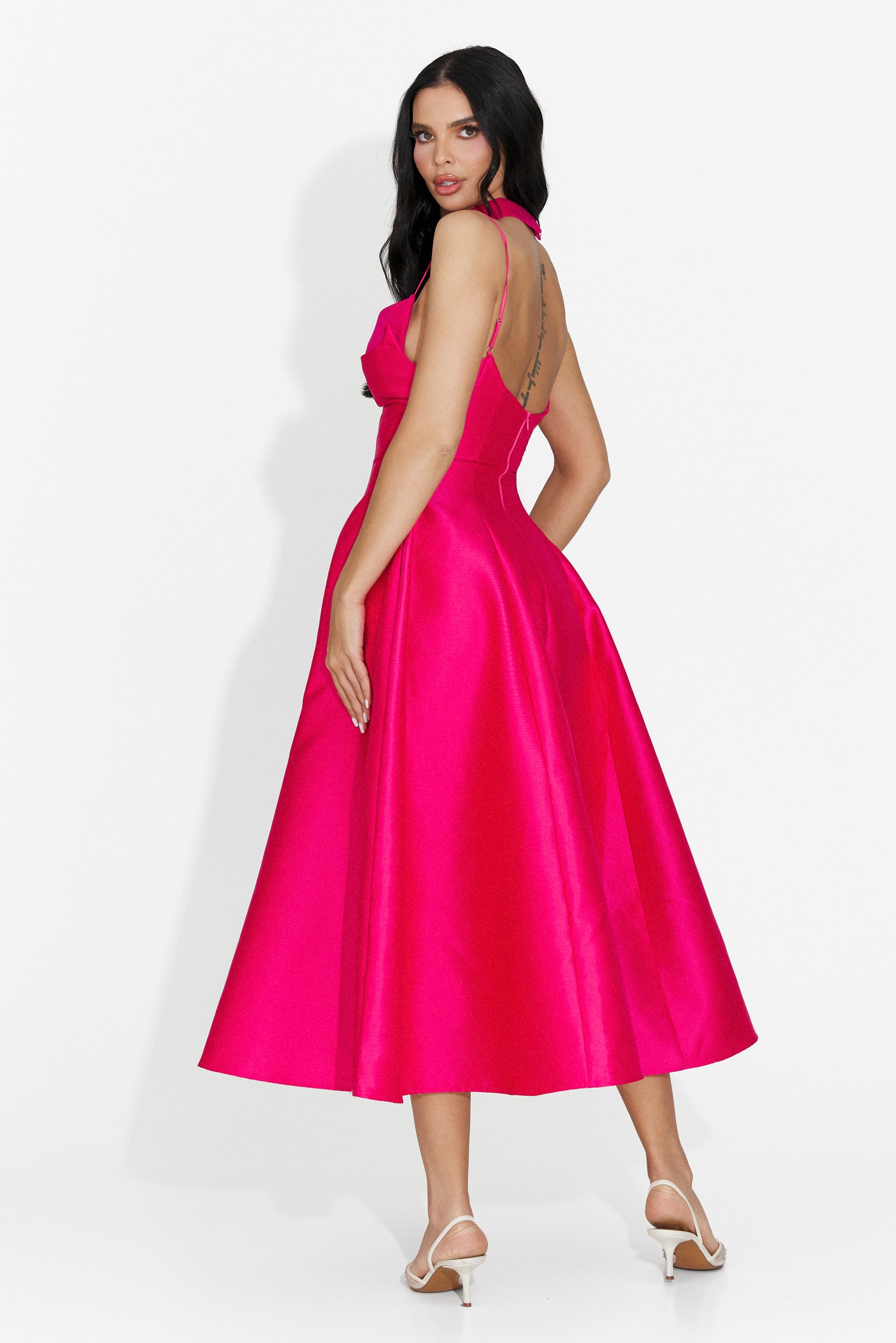 Rochie dama lunga fucsia Coriza Bogas