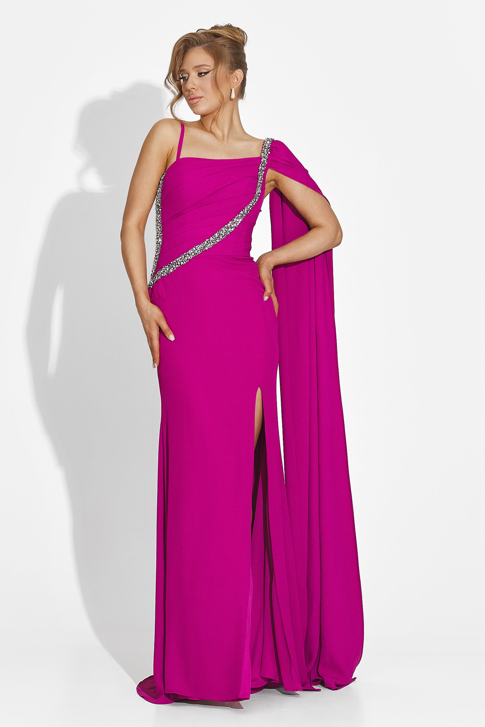 Abito lungo fucsia da donna Libre Bogas