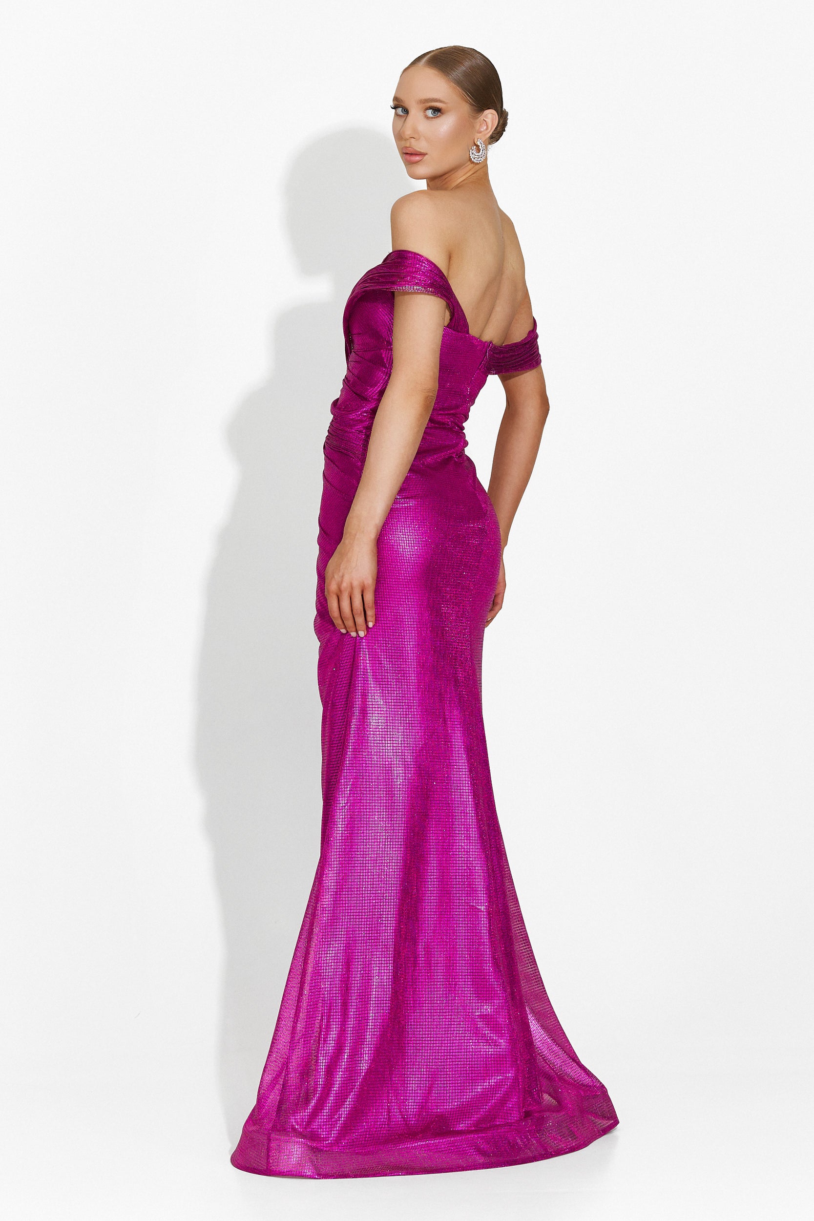 Abito lungo fucsia da donna Stephane Bogas