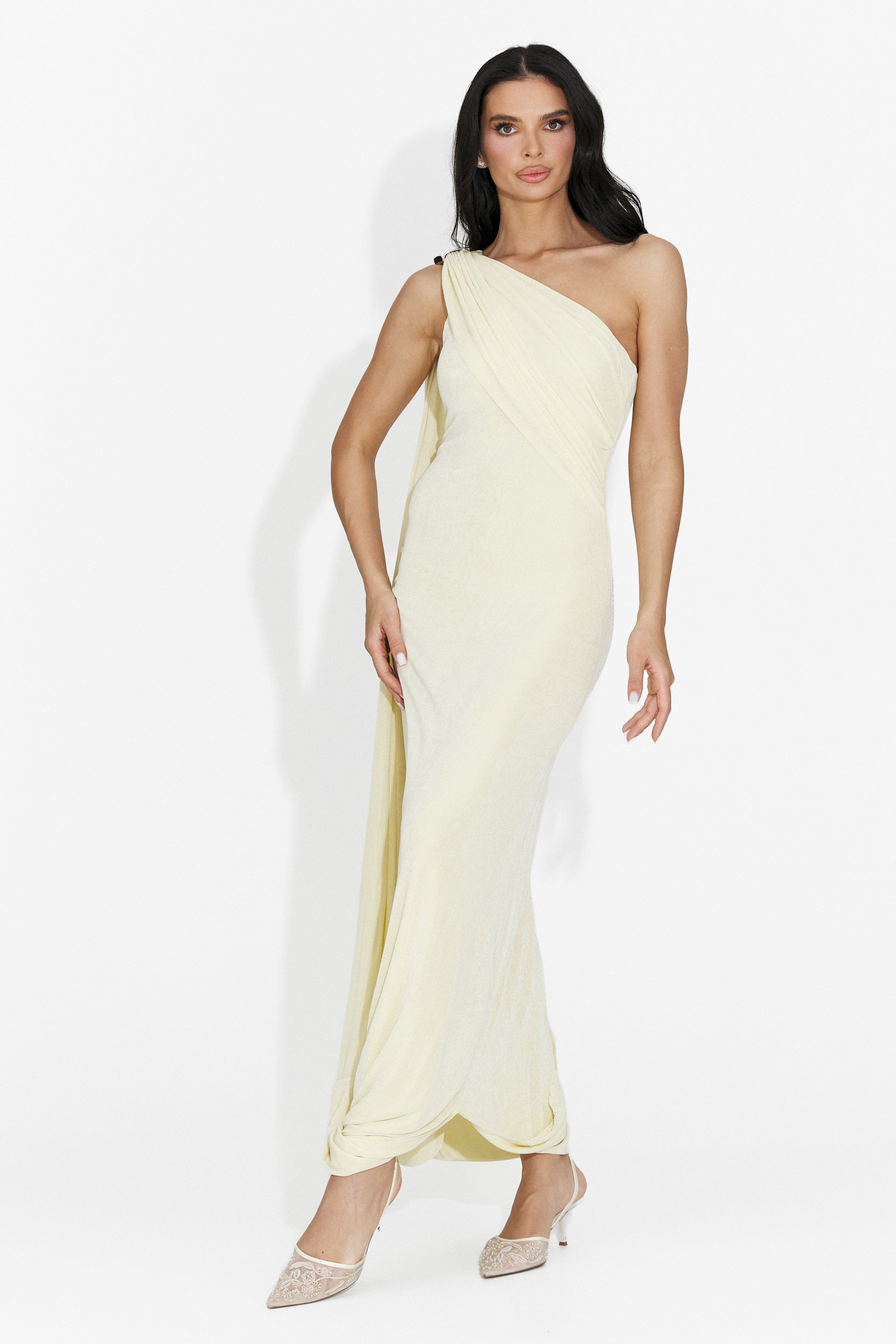 Lungo Vestito Giallo da Donna di Samiray Bogas