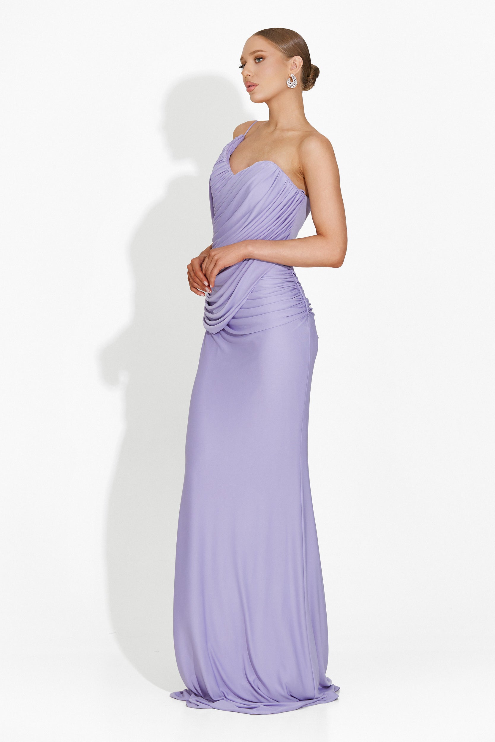 Abito lungo viola da donna Alethia Bogas