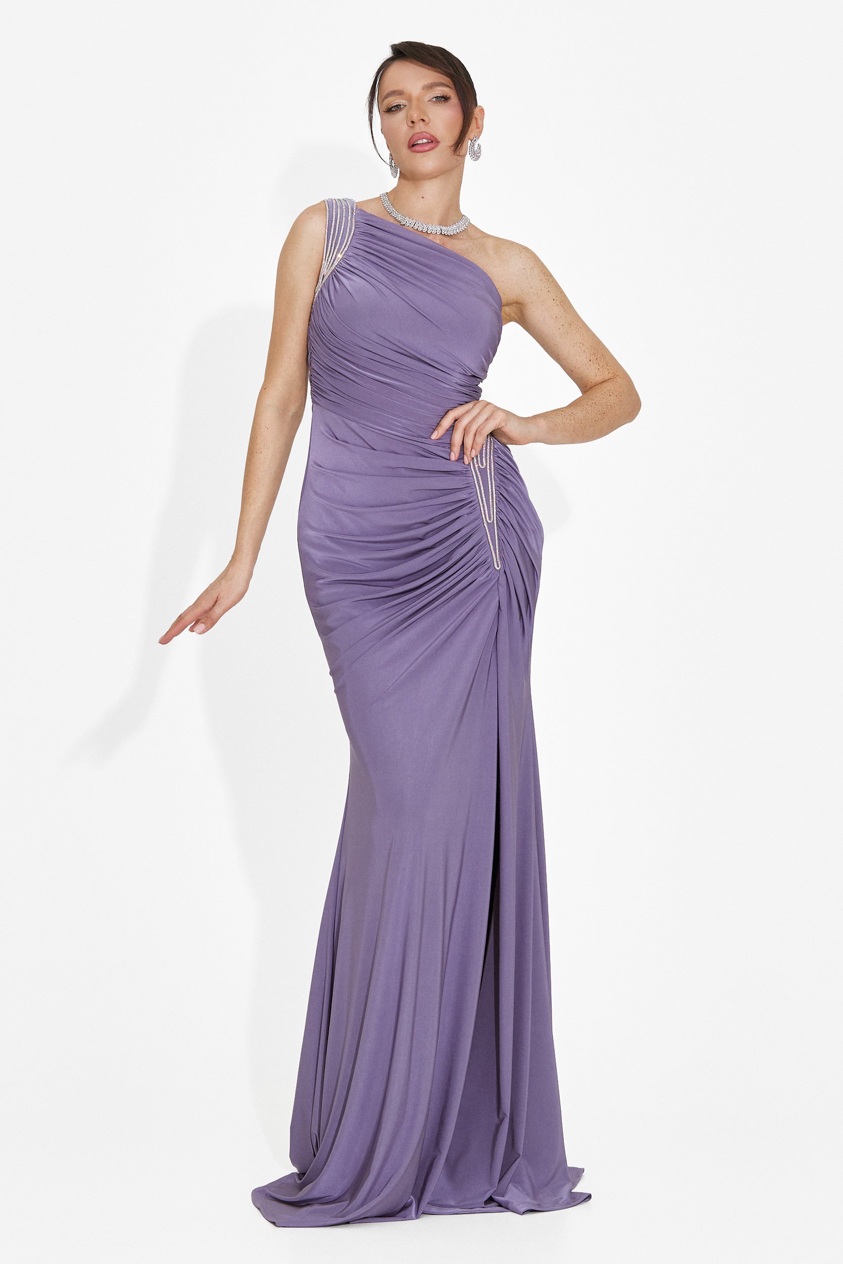 Rochie dama lunga lila Ferela Bogas