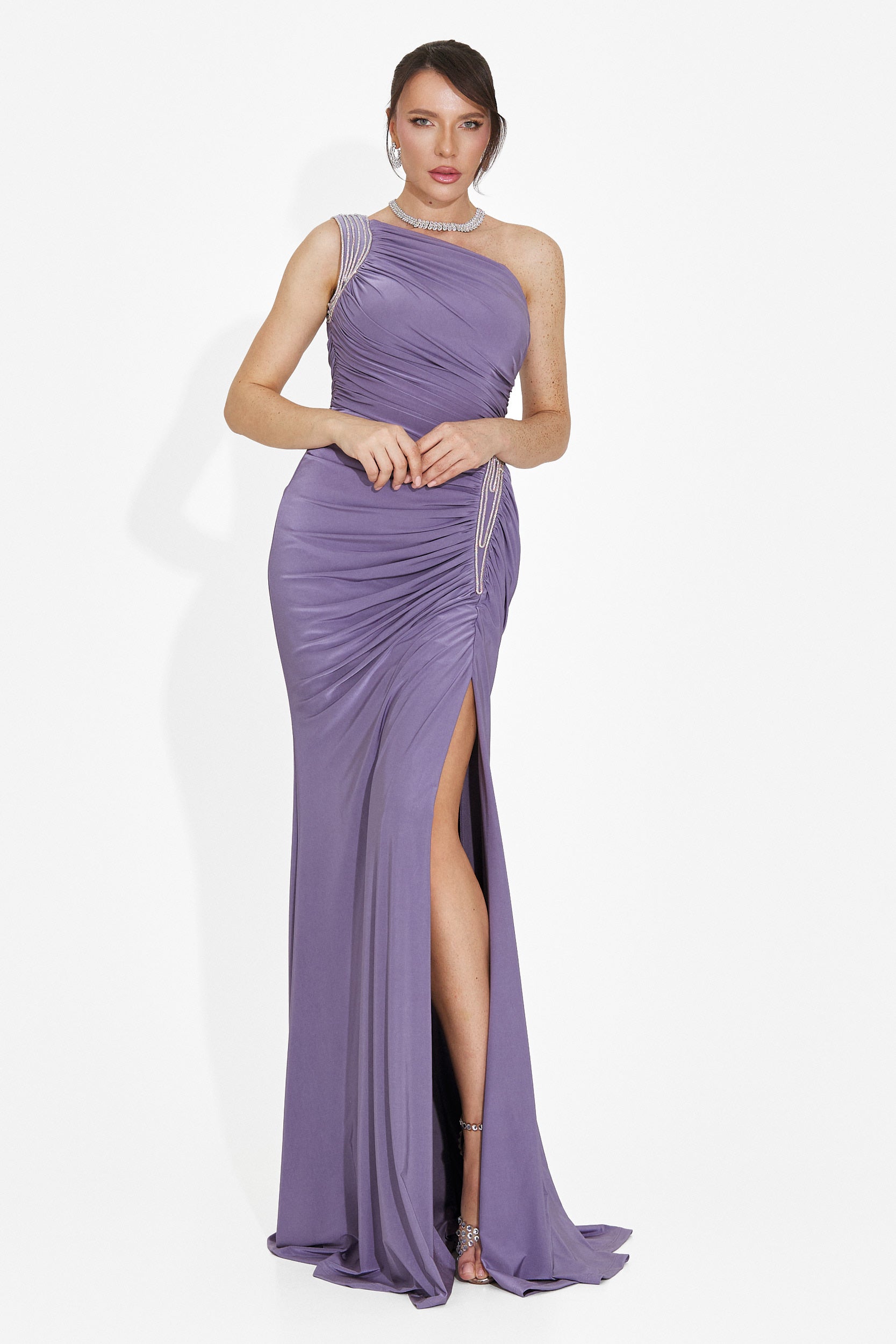 Rochie dama lunga lila Ferela Bogas