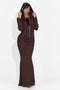 Abito Lungo Marrone da Donna di Briania Bogas