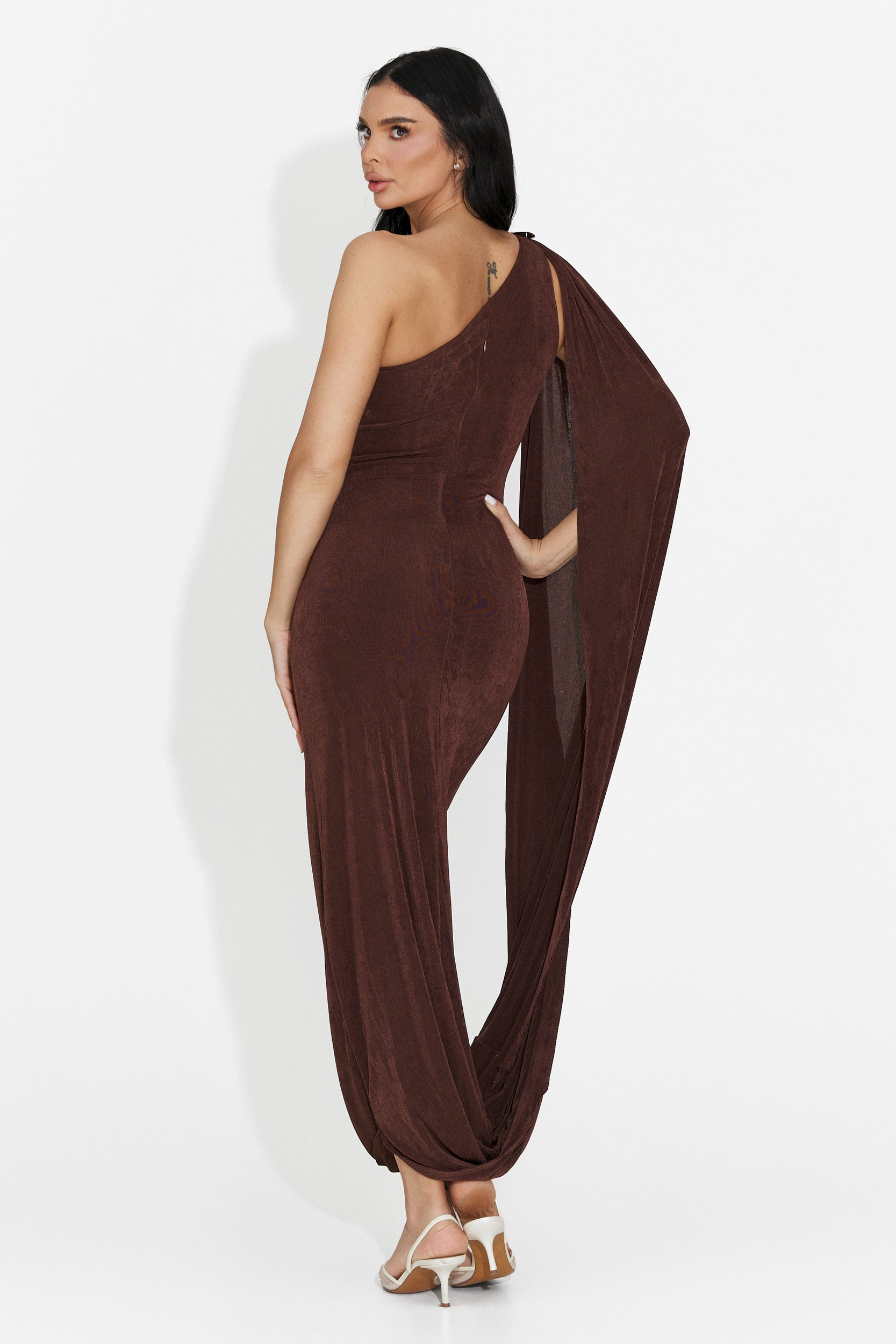 Rochie dama lunga maro Samiray Bogas