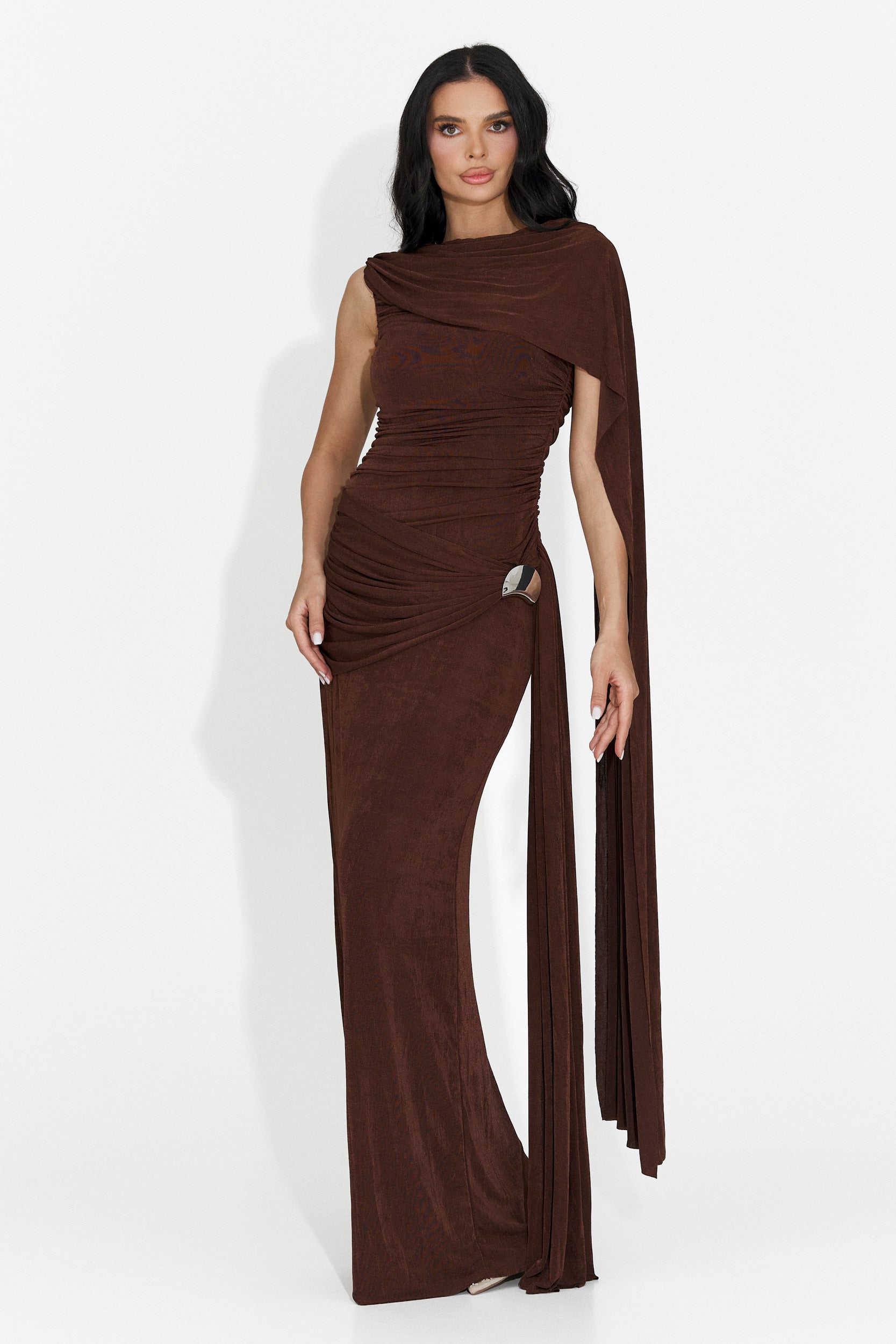 Rochie dama lunga maro Ursila Bogas