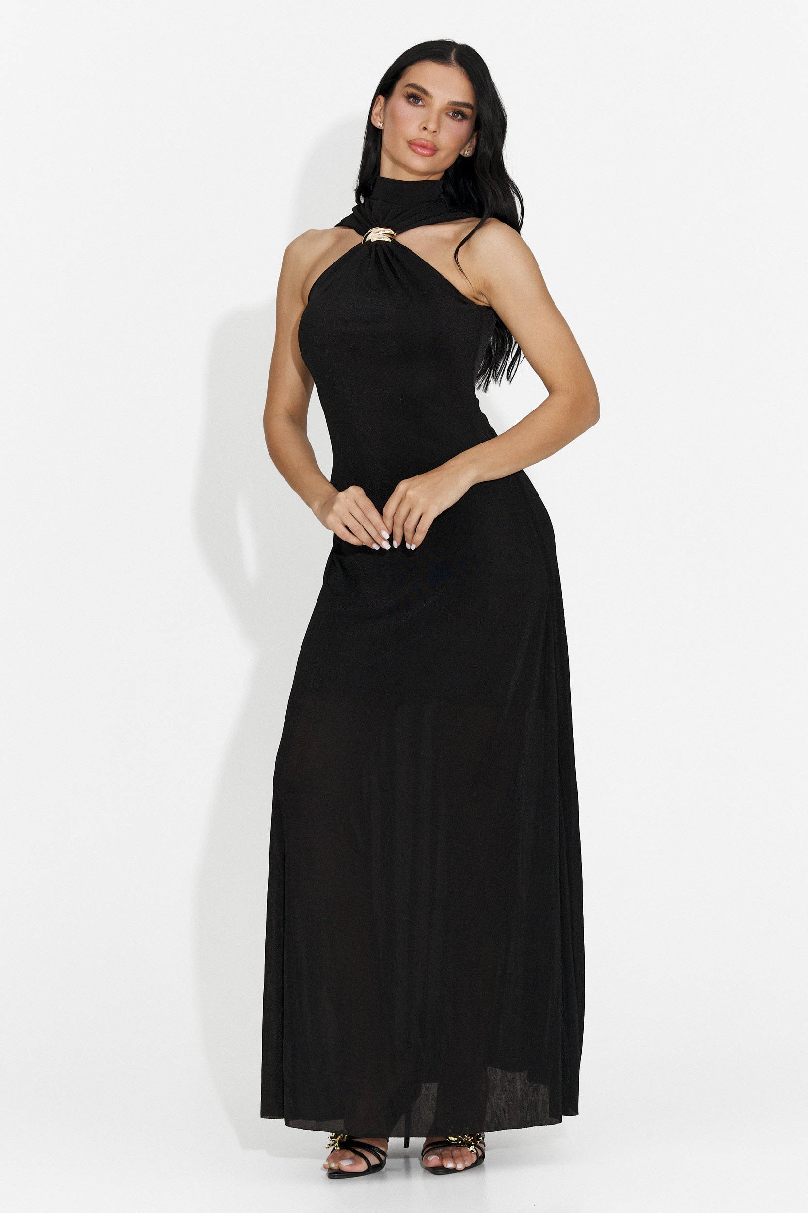 Rochie dama lunga neagra Alecsona Bogas