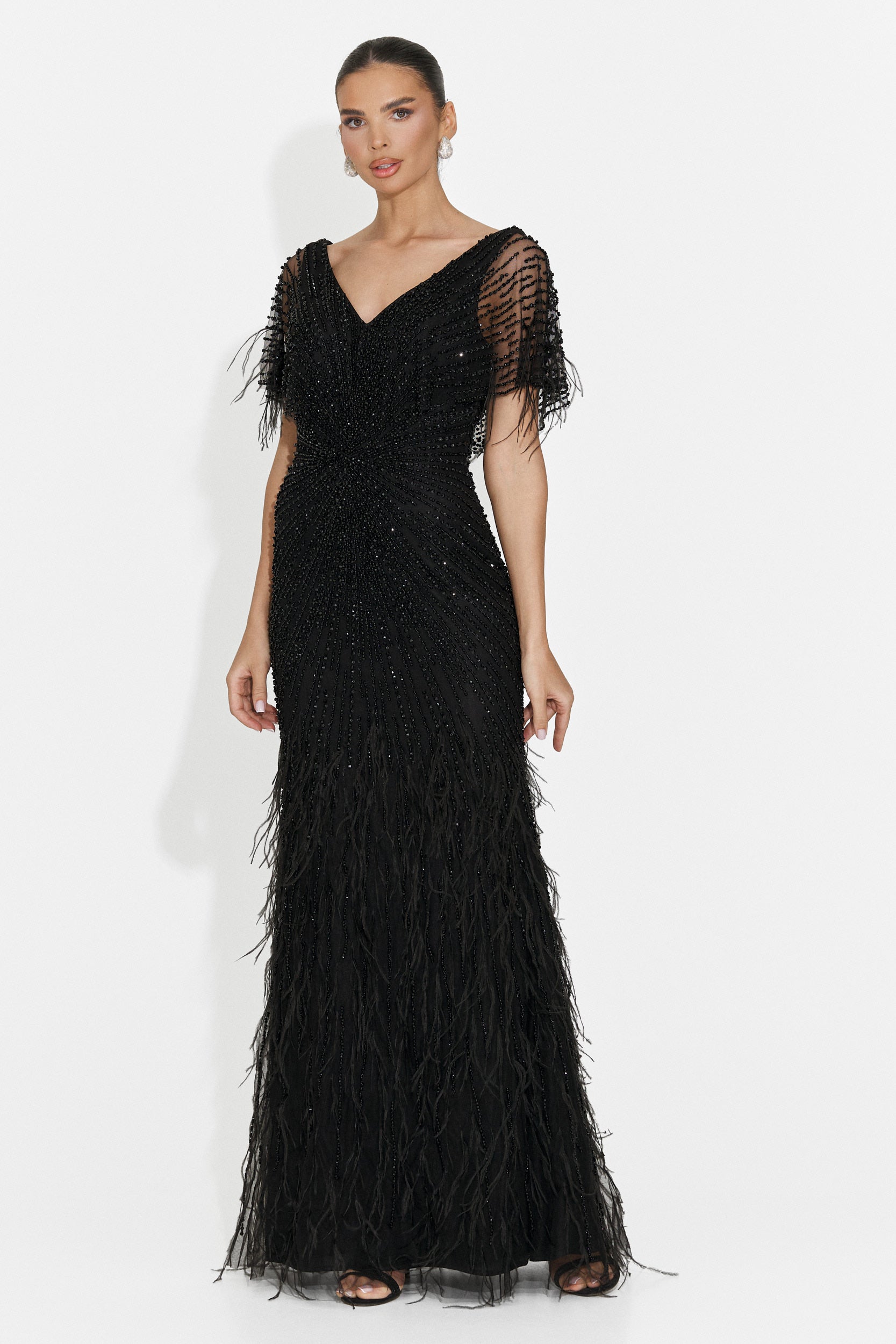 Rochie dama lunga neagra Elke Bogas