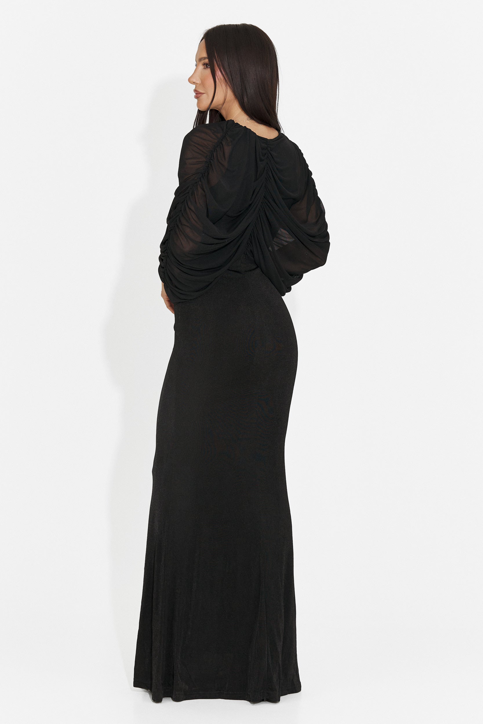 Rochie dama lunga neagra Lietna Bogas