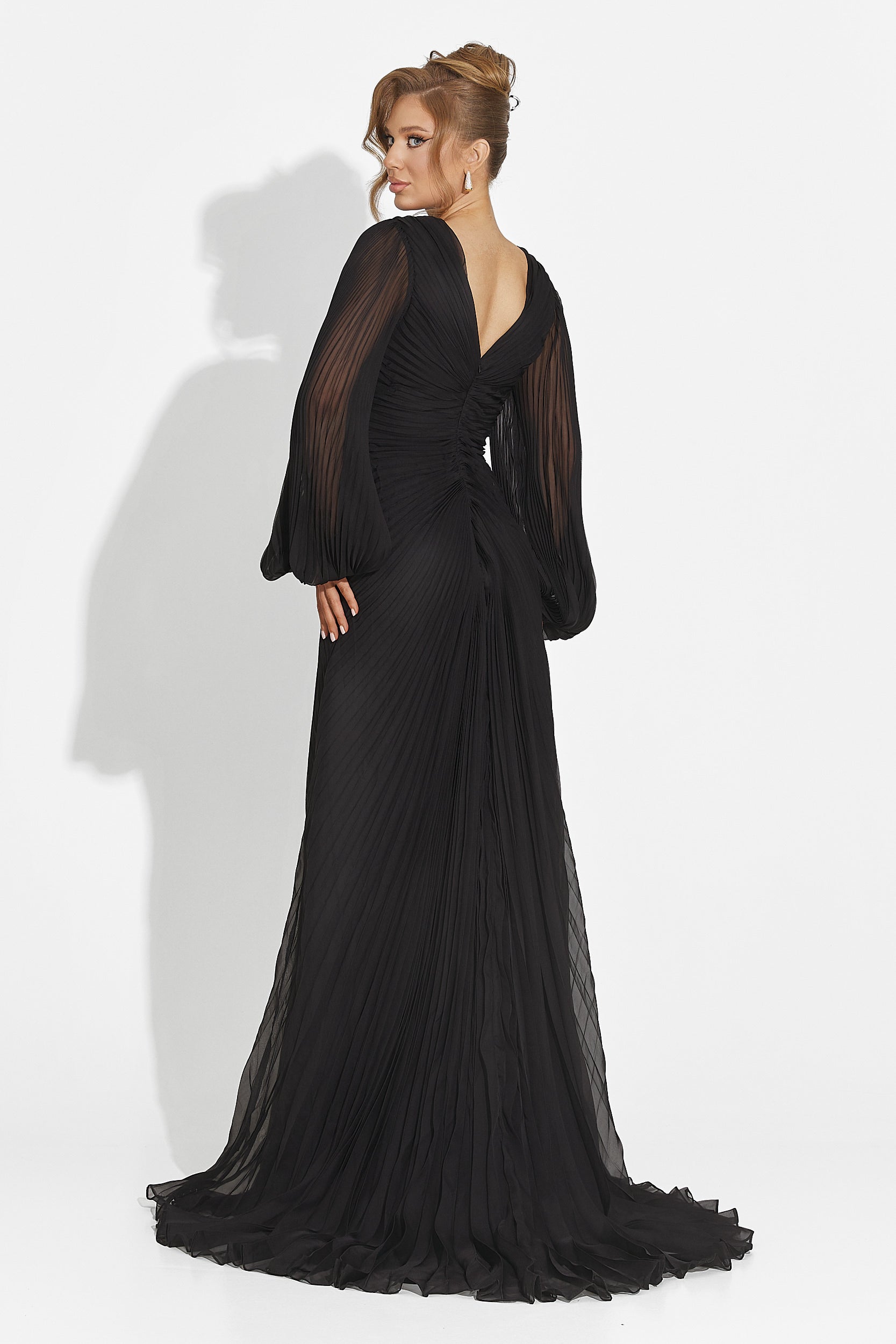 Abito lungo nero da donna Linares Bogas