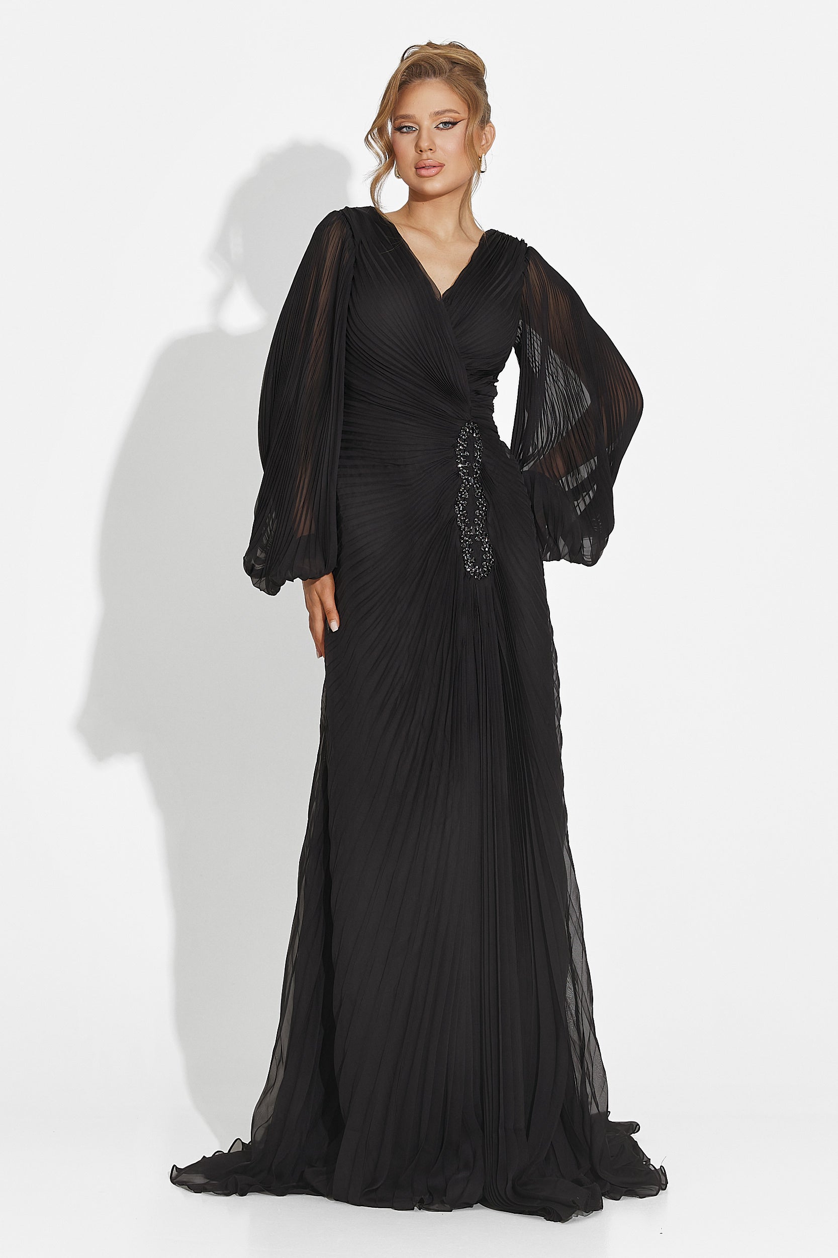 Abito lungo nero da donna Linares Bogas