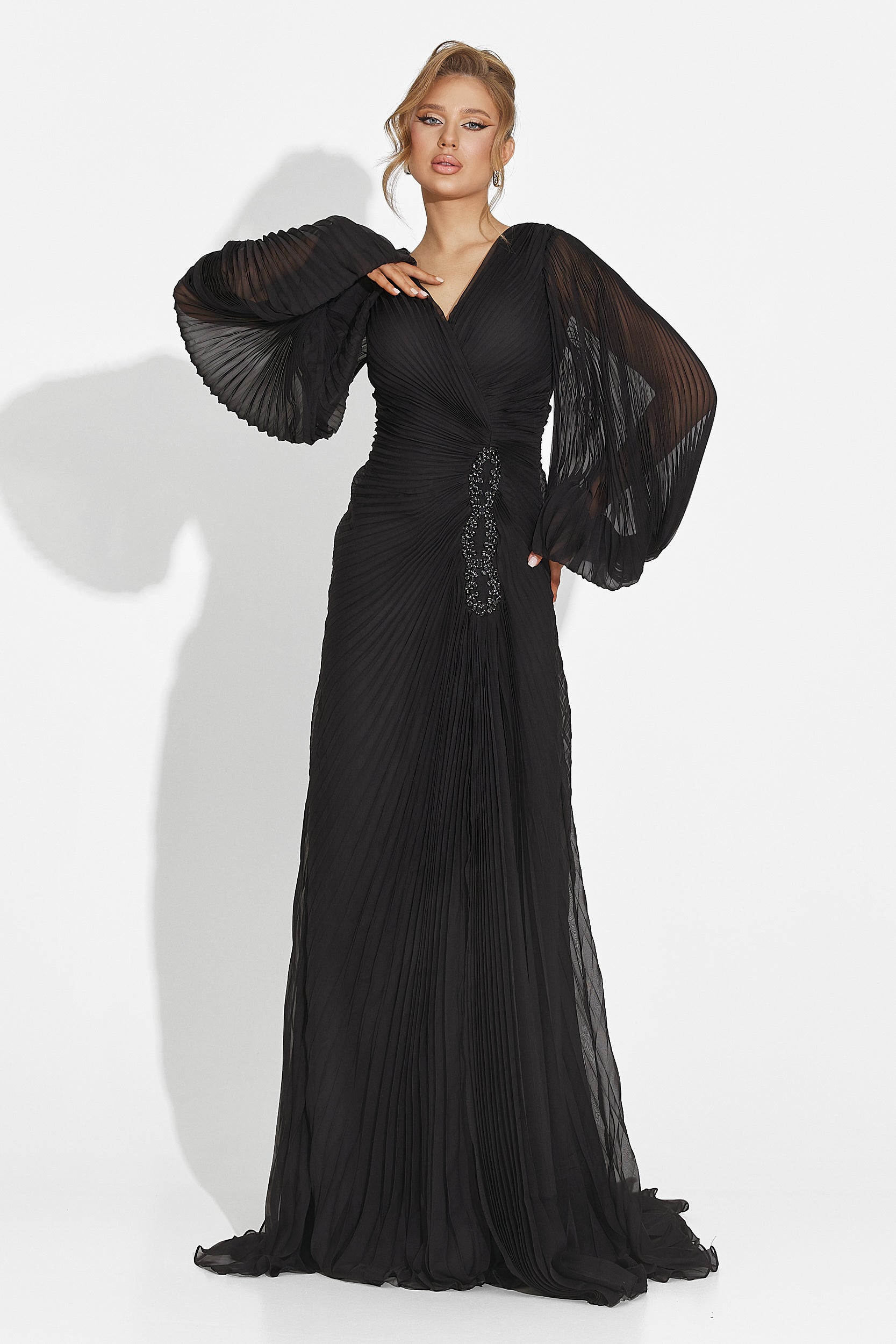 Abito lungo nero da donna Linares Bogas