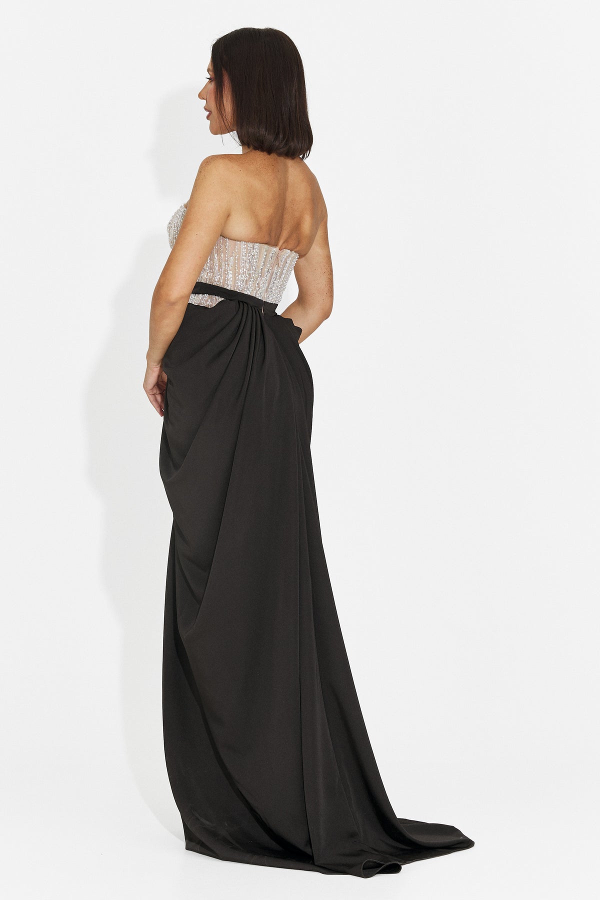 Vestito lungo da donna nero Pagyna Bogas, immagine 2 di 6