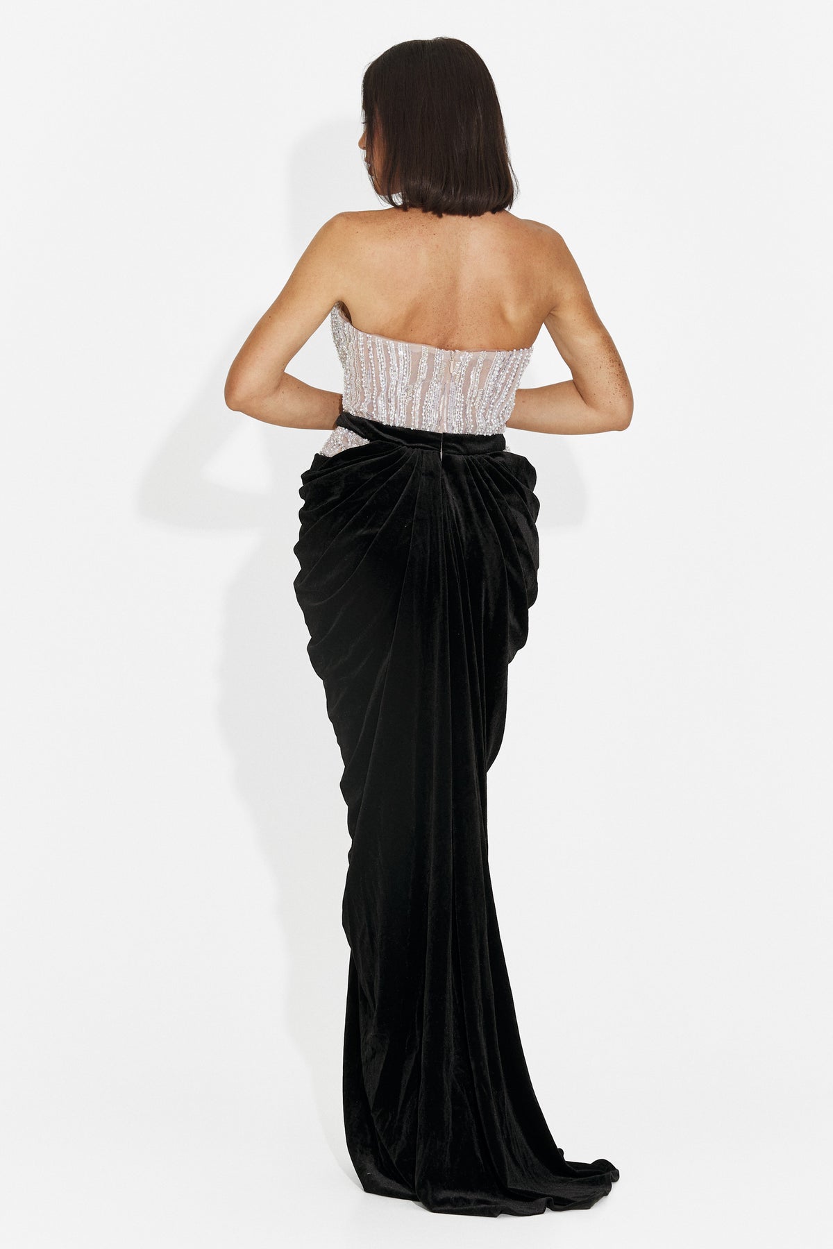 Vestito lungo da donna nero Poynta Bogas, immagine 2 di 5
