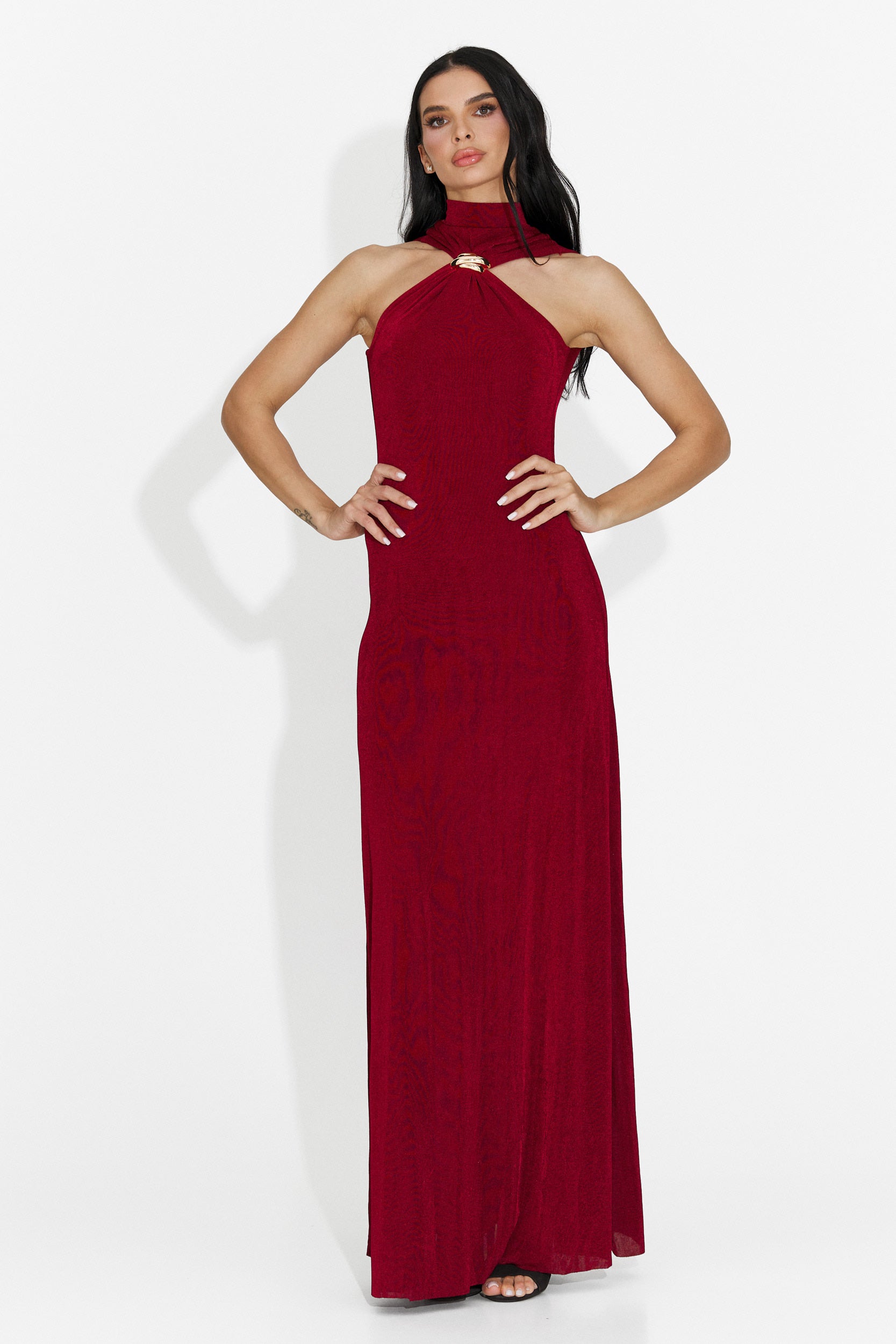 Rochie dama lunga rosie Alecsona Bogas