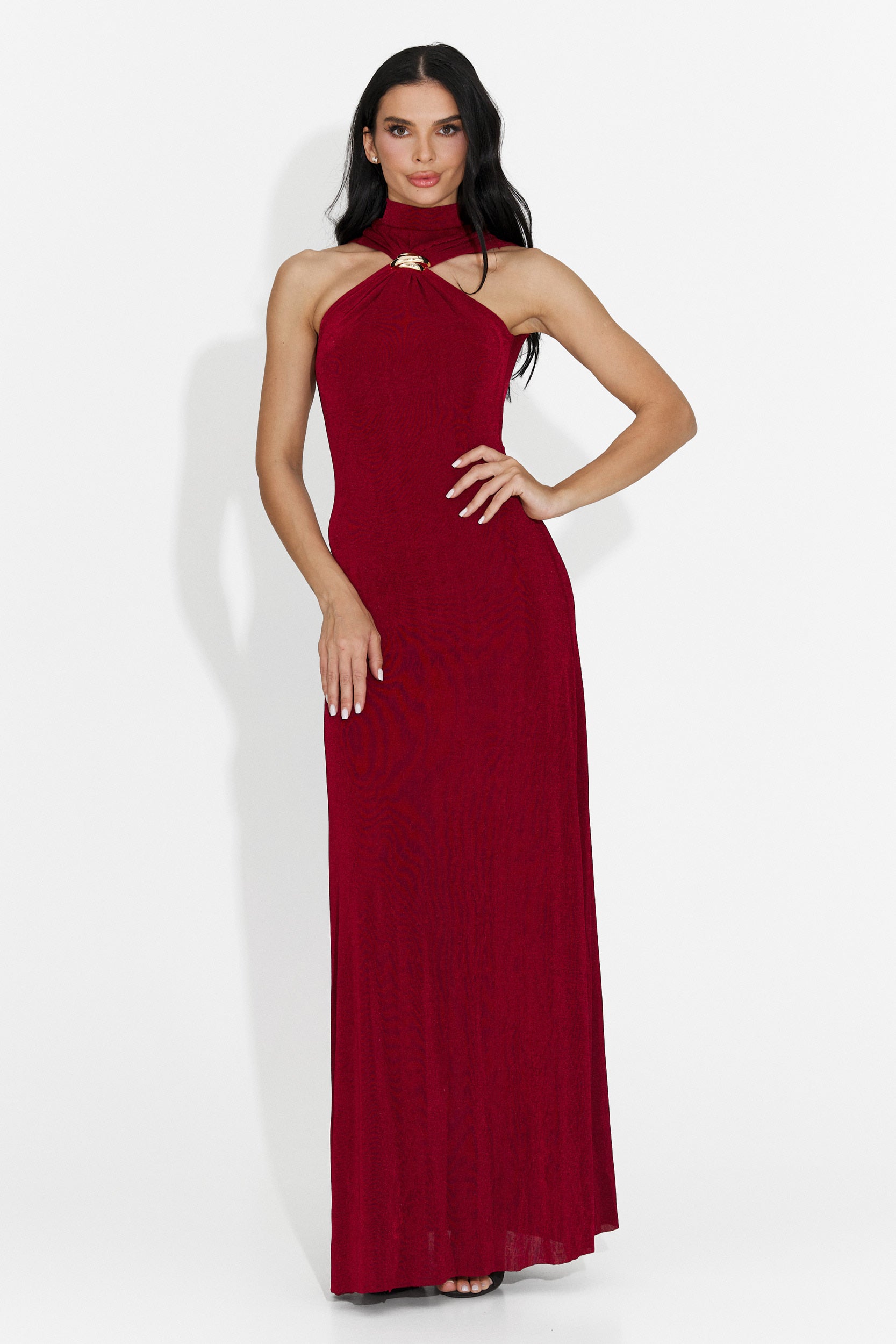 Alecsona Bogas Vestito Lungo Rosso per Donne