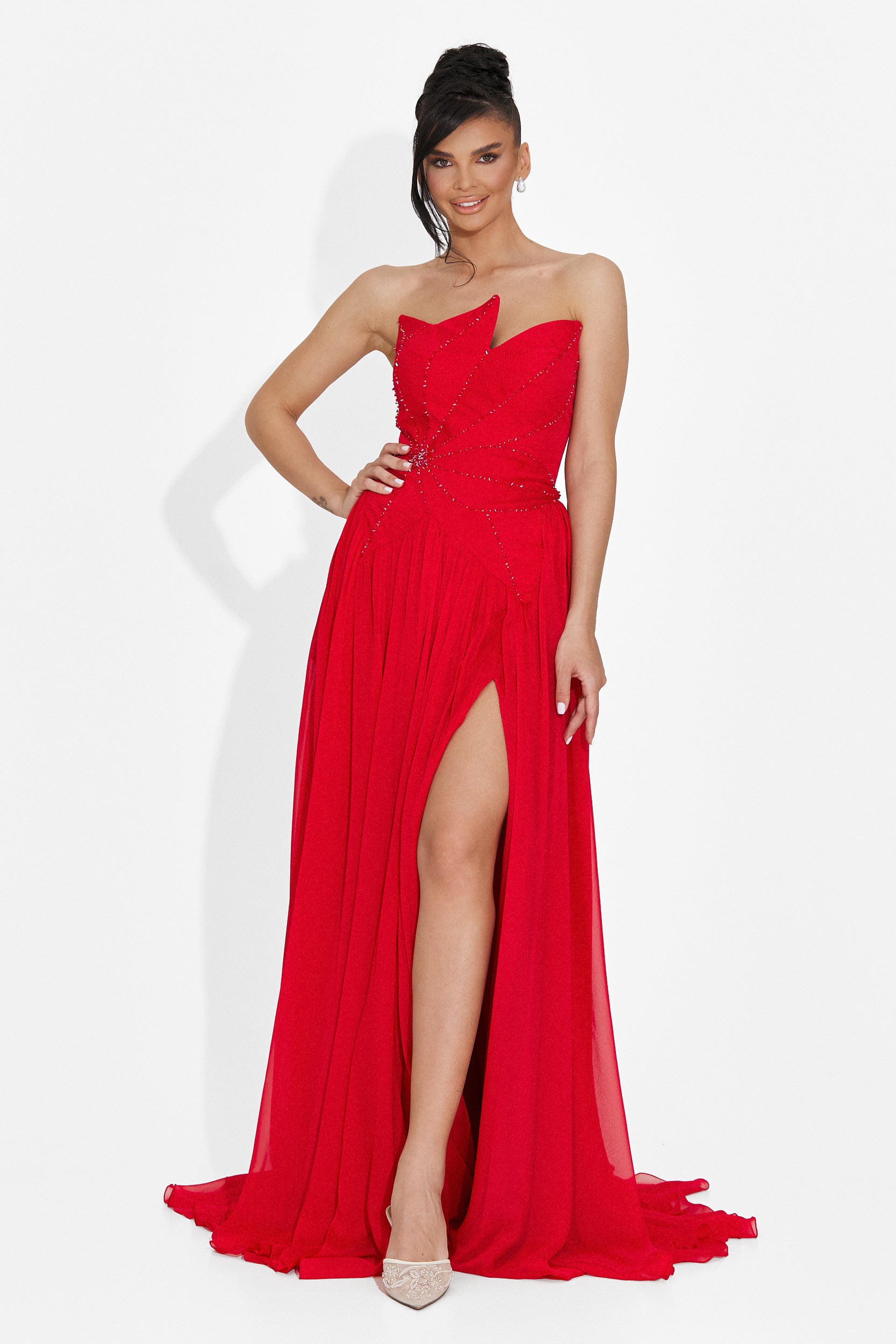 Lungo Vestito Rosso da Donna di Anaika Bogas