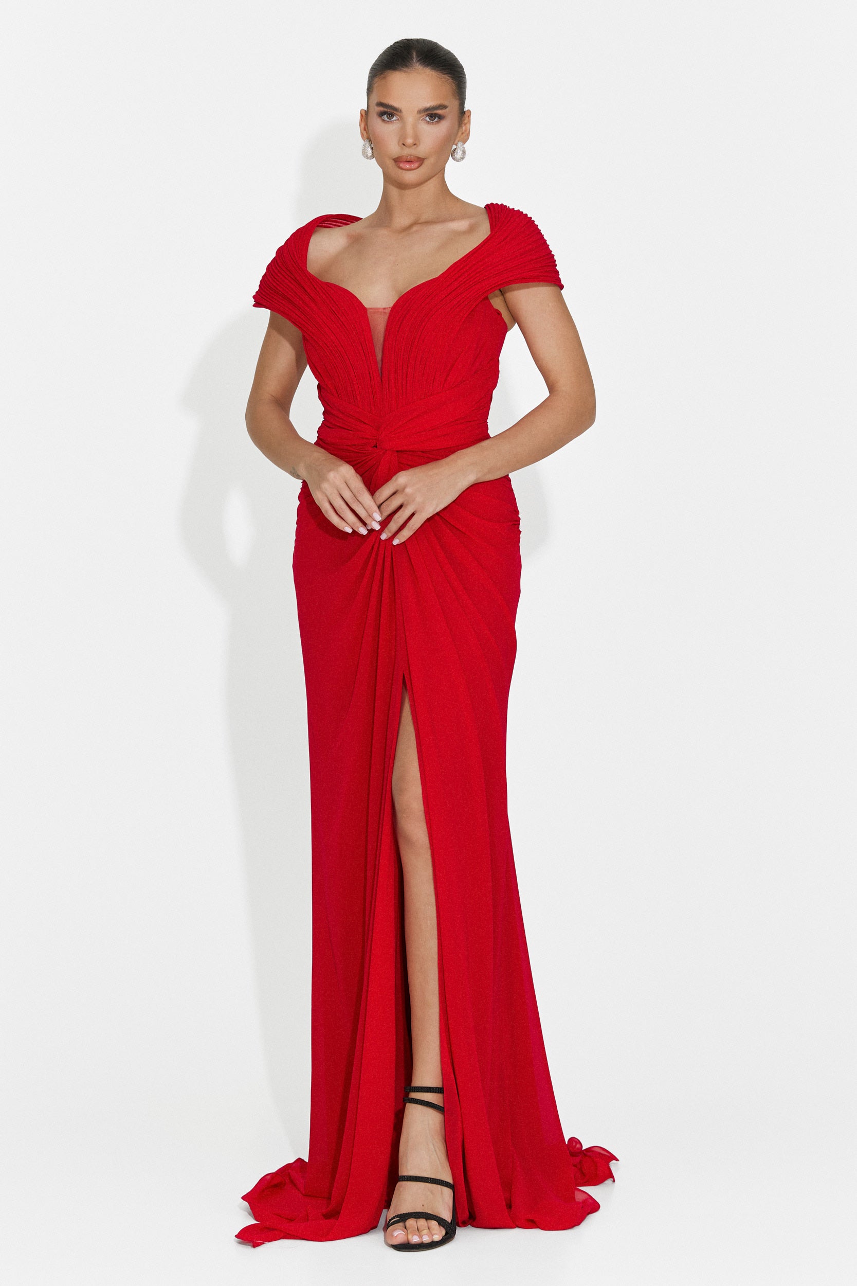 Lungo Vestito Rosso di Emilia Bogas per Donne