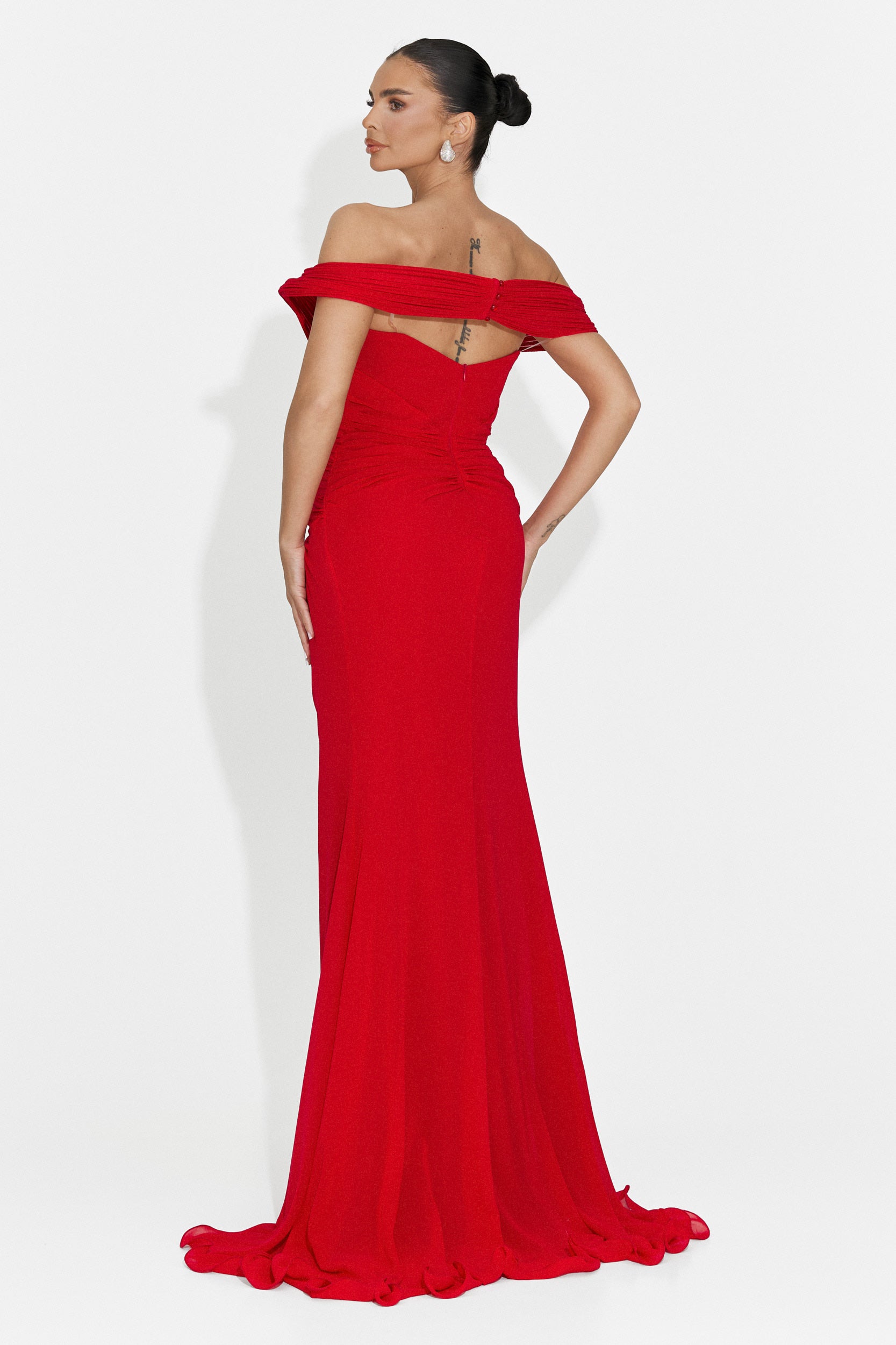 Lungo Vestito Rosso di Emilia Bogas per Donne