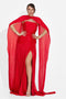 Lungo Vestito Rosso da Donna di Gabielia Bogas