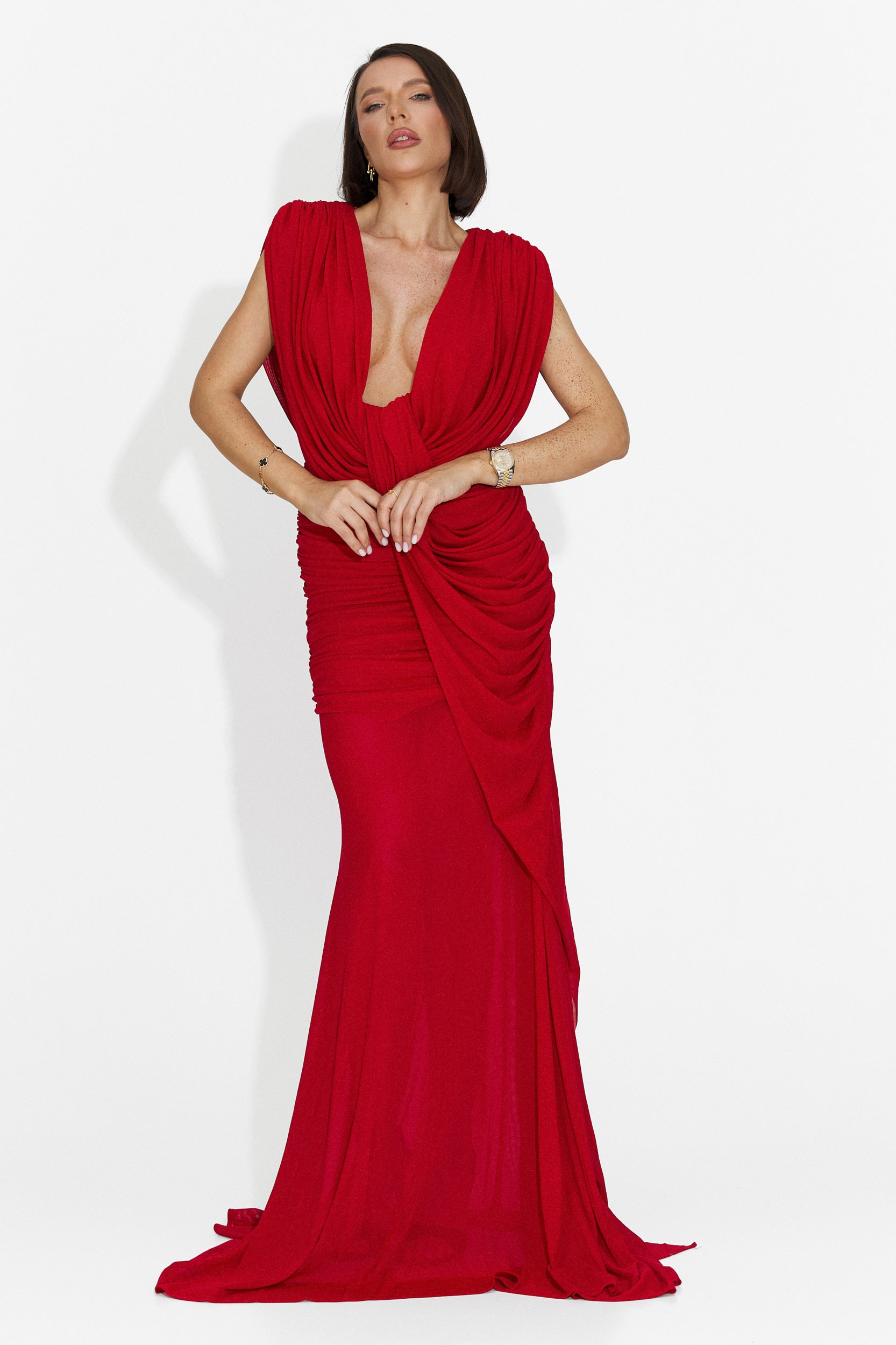 Rochie dama lunga rosie Iustima Bogas