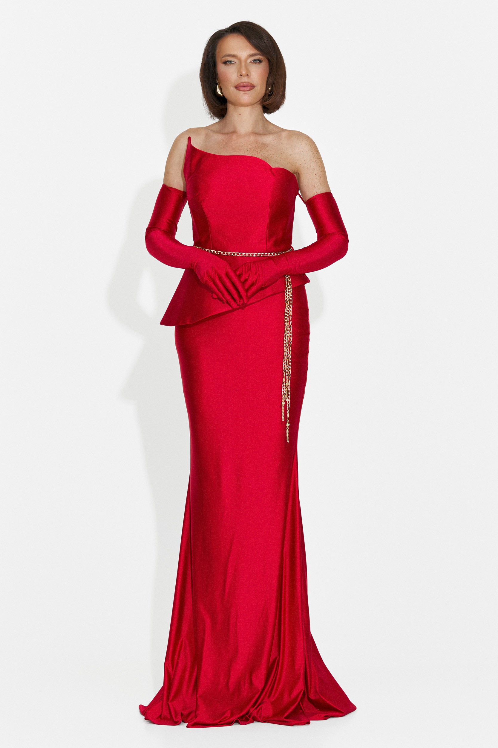 Lungo Vestito Rosso di Merle Bogas per Donne