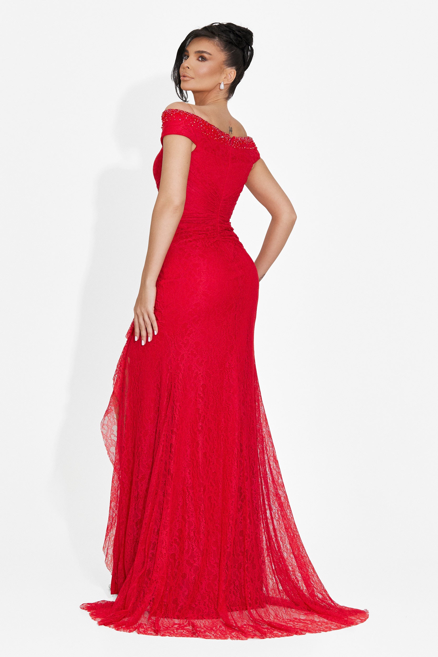 Lungo Vestito Rosso da Donna di Sidomia Bogas