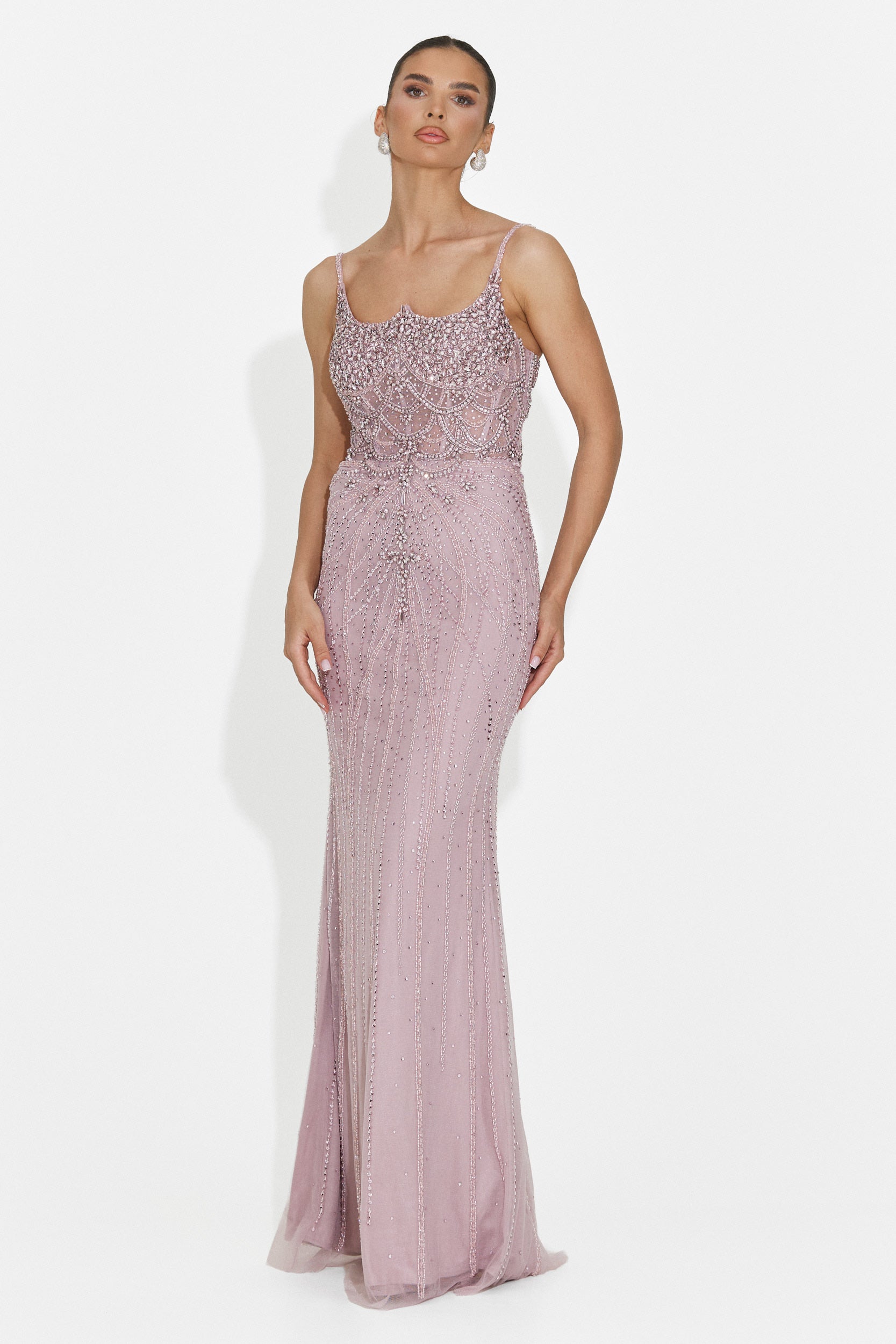 Lungo Vestito Rosa da Donna di Frauke Boga