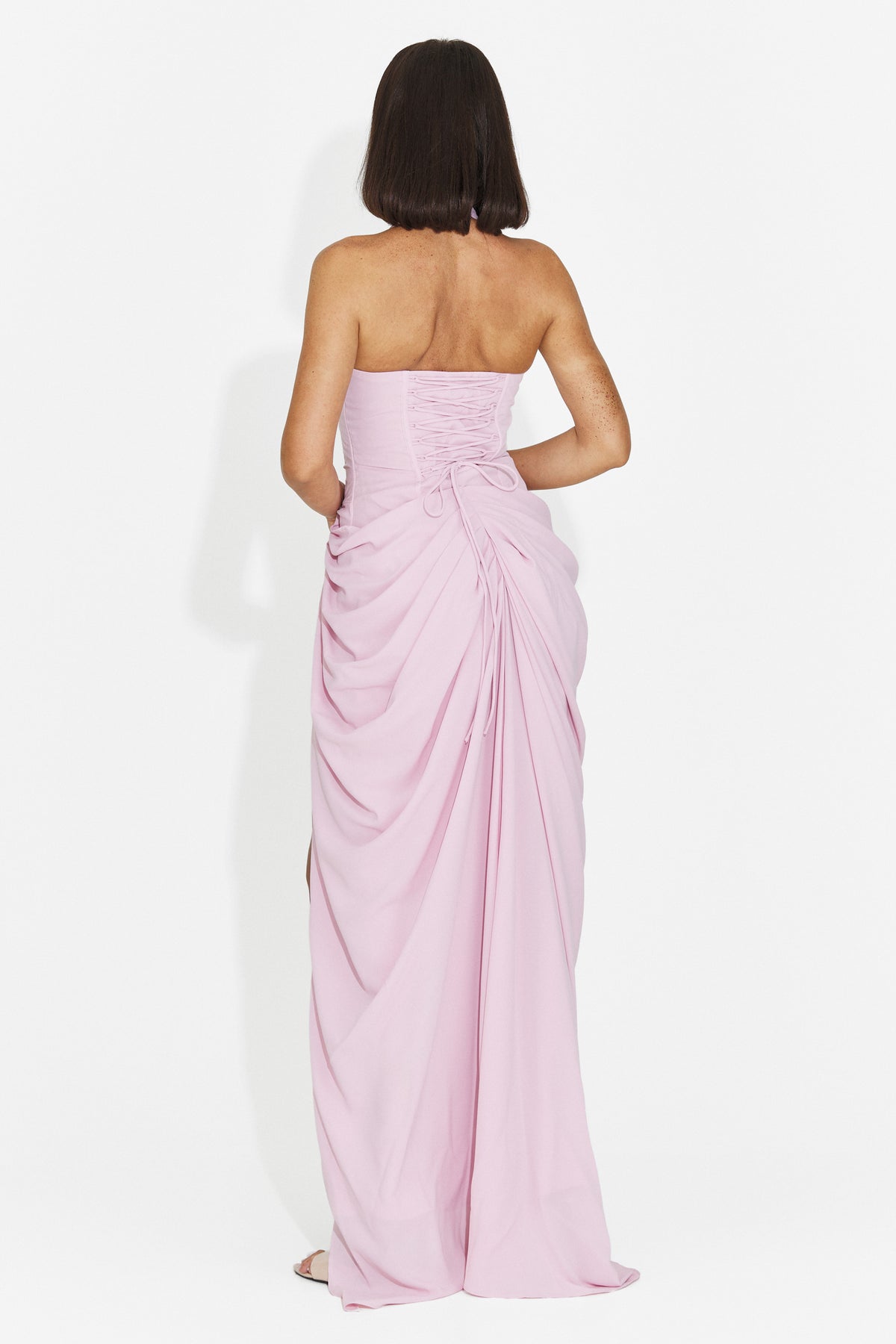 Abito donna lungo rosa Jifina Bogas, immagine 3 di 5