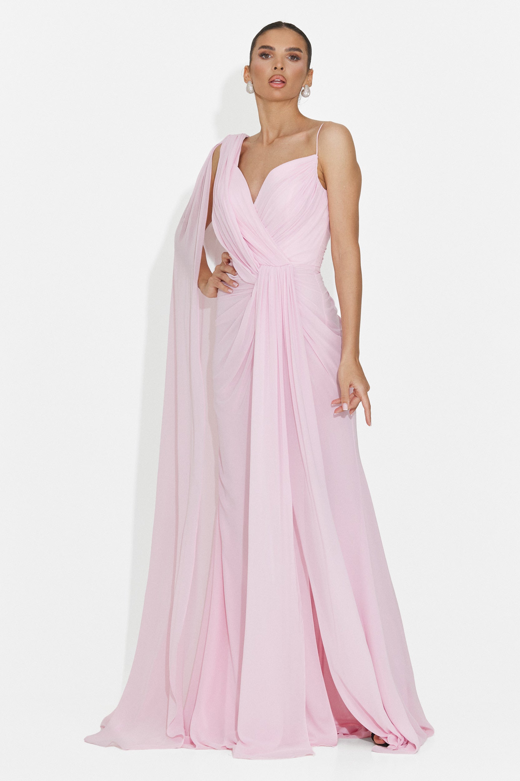 Lungo vestito rosa da donna Lino Bogas