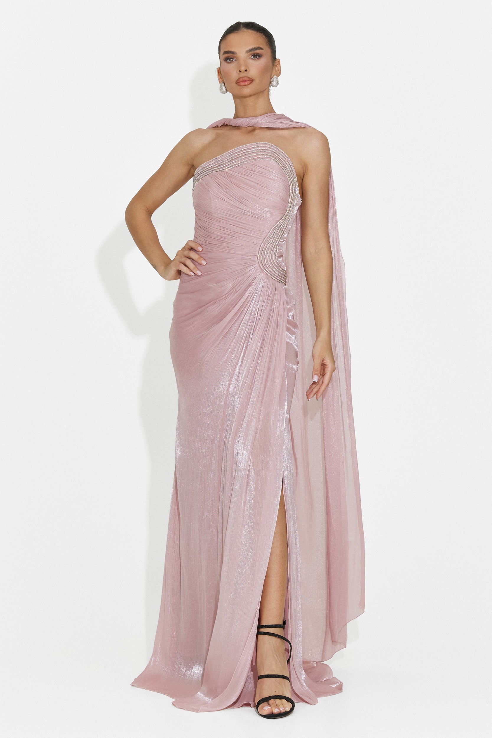 Lungo Vestito Rosa da Donna di Moritz Boga