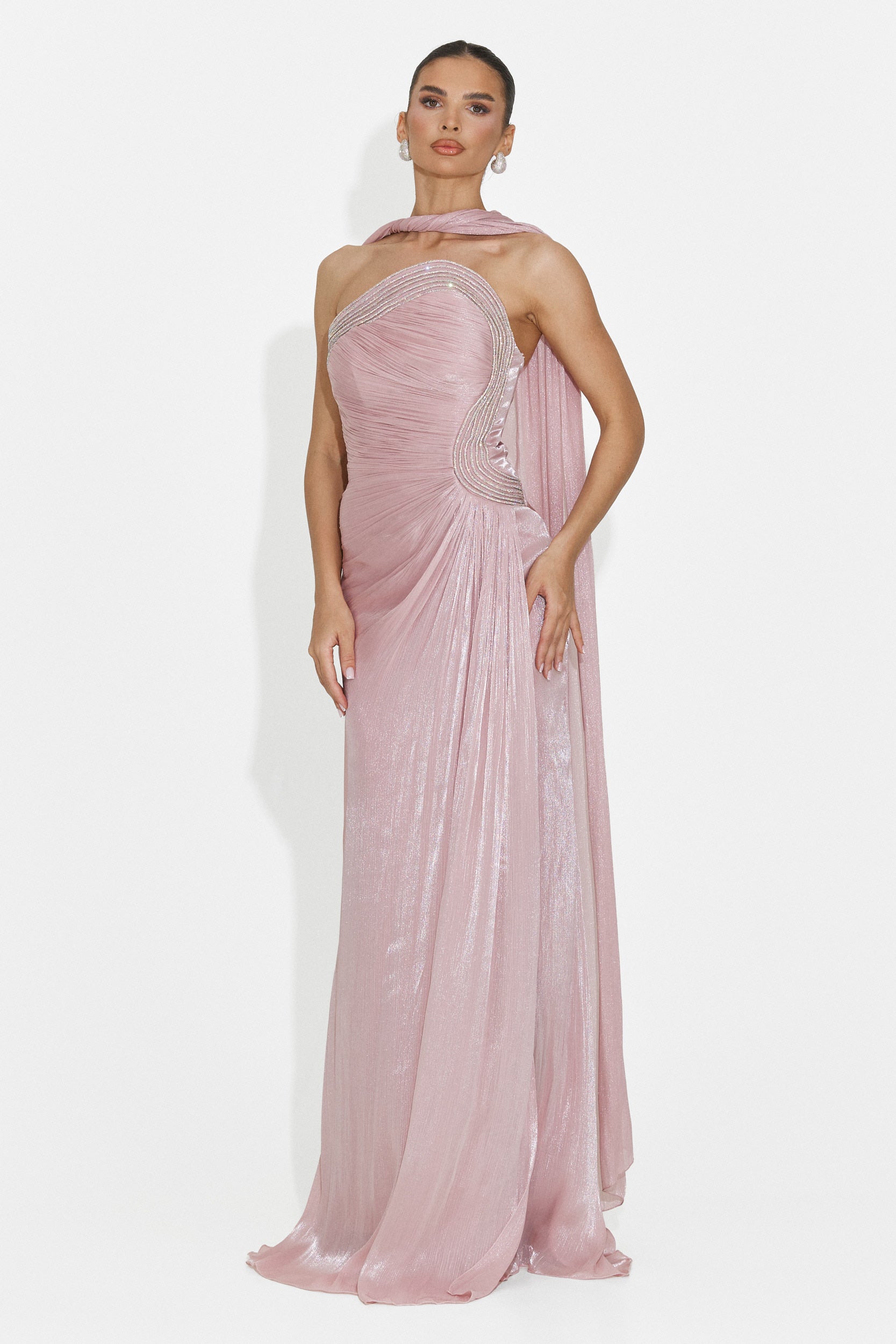 Lungo Vestito Rosa da Donna di Moritz Boga