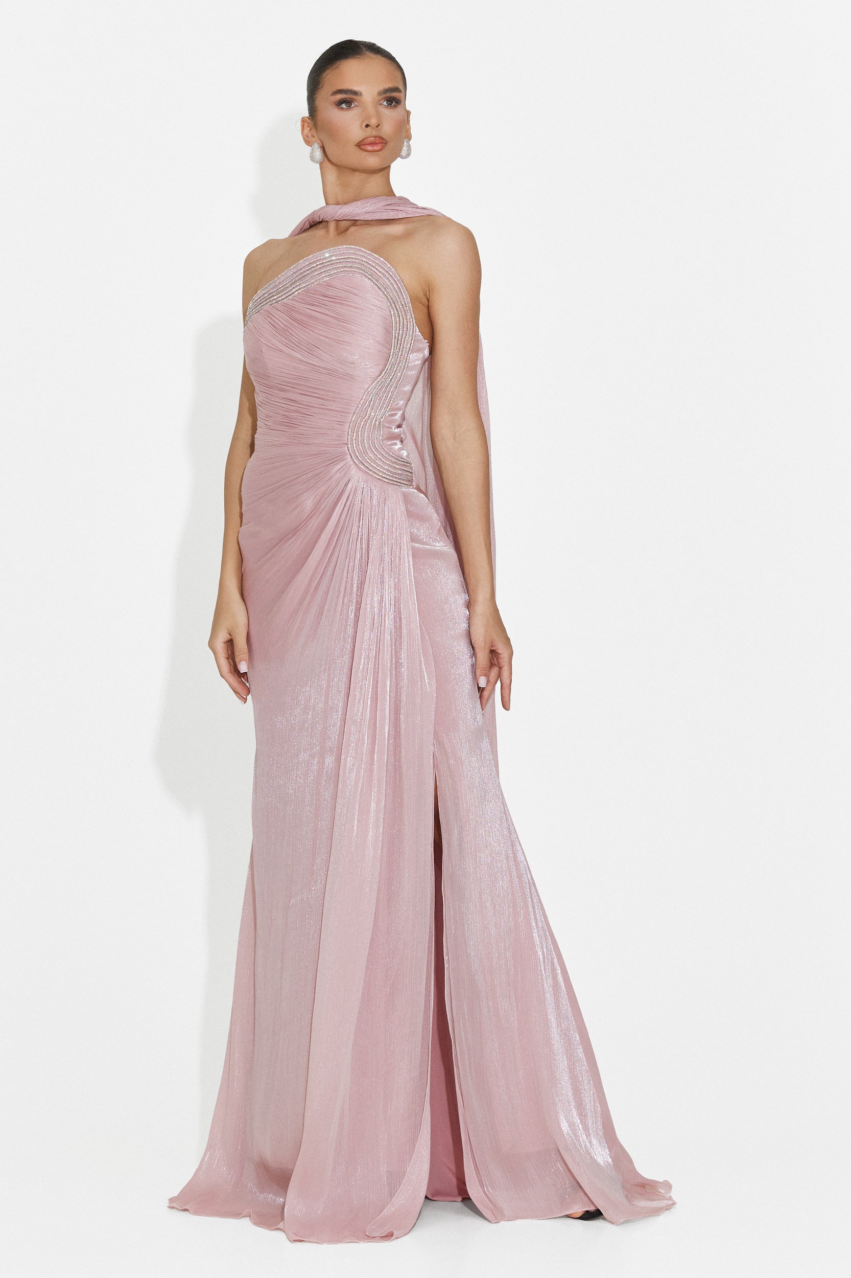 Lungo Vestito Rosa da Donna di Moritz Boga