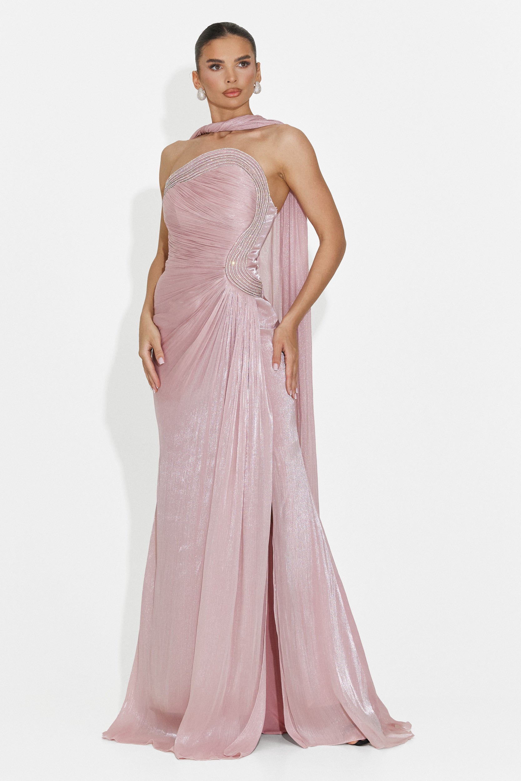 Lungo Vestito Rosa da Donna di Moritz Boga