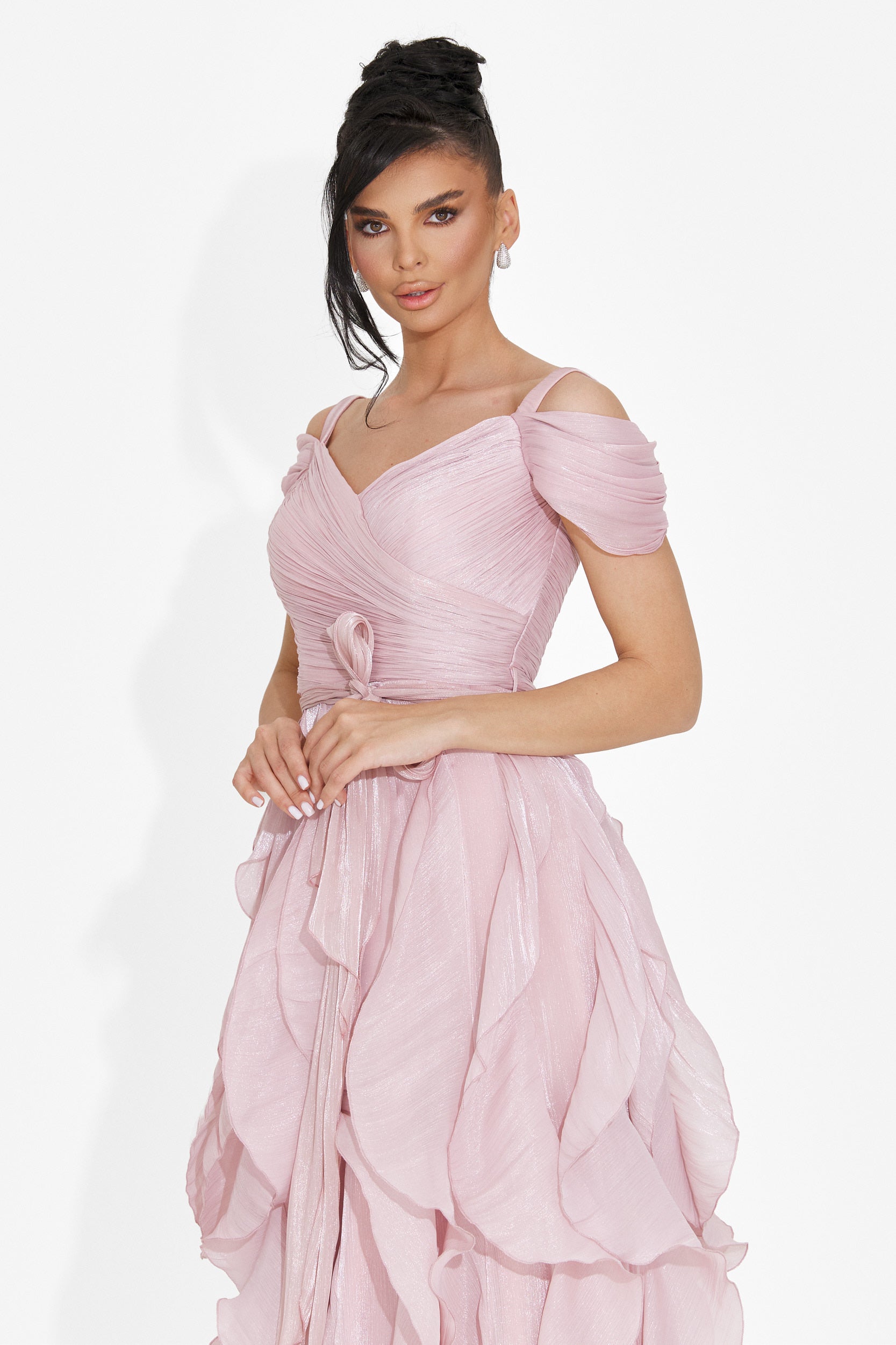 Lungo Vestito Rosa da Donna di Sandrina Bogas