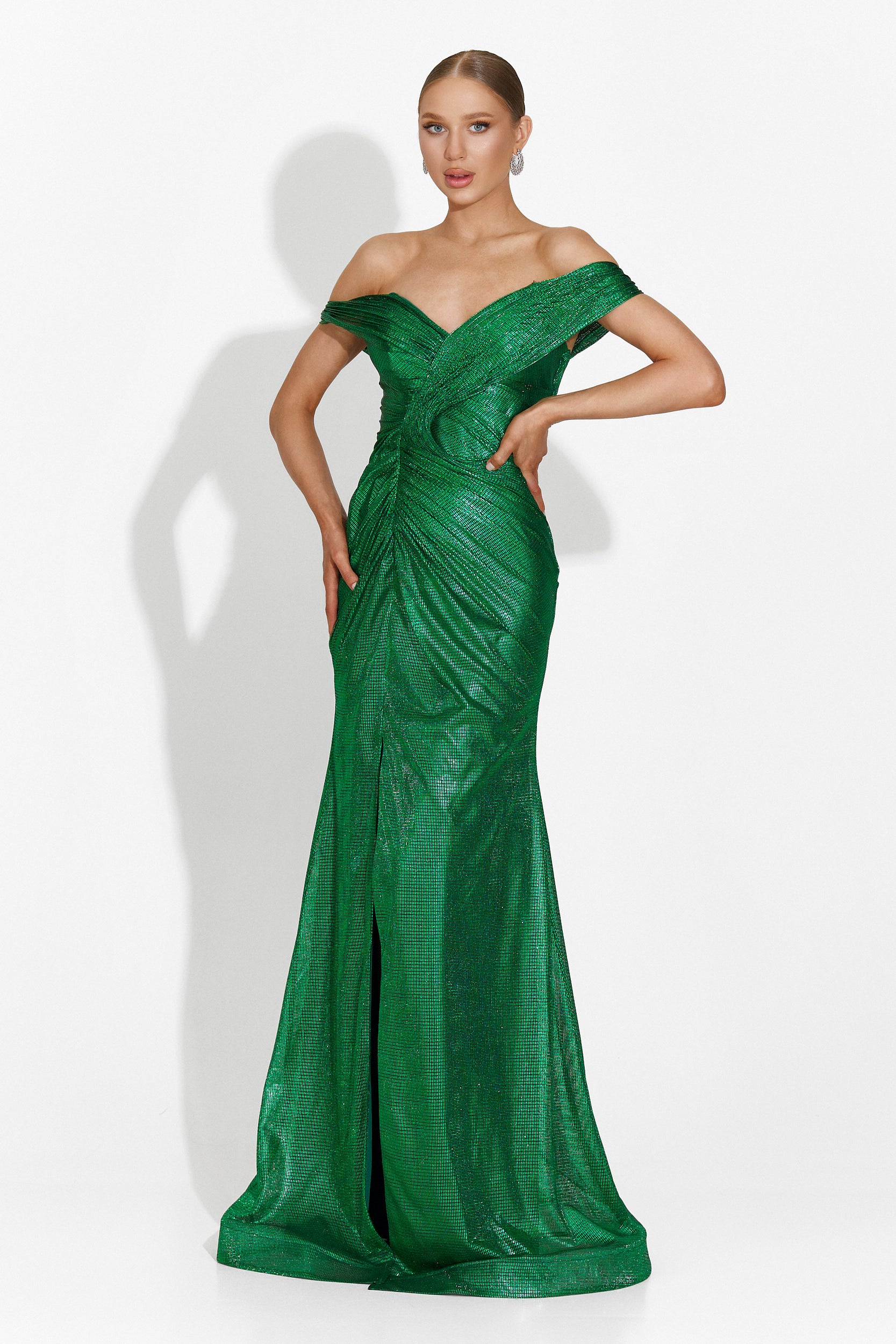 Abito lungo verde da donna Stephane Bogas