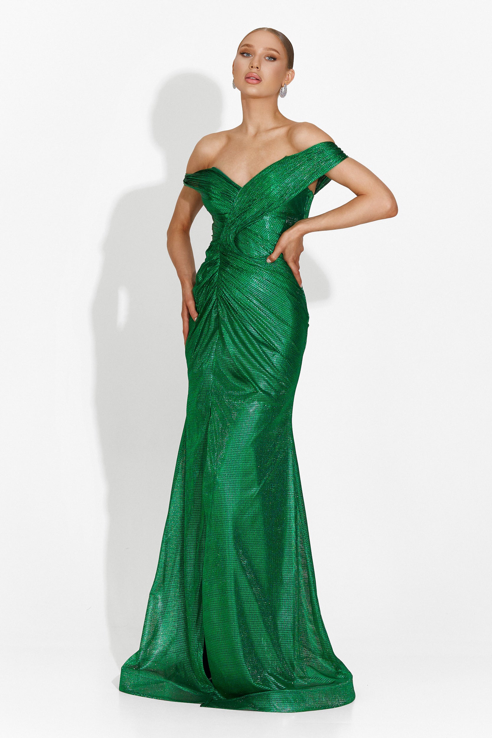 Abito lungo verde da donna Stephane Bogas
