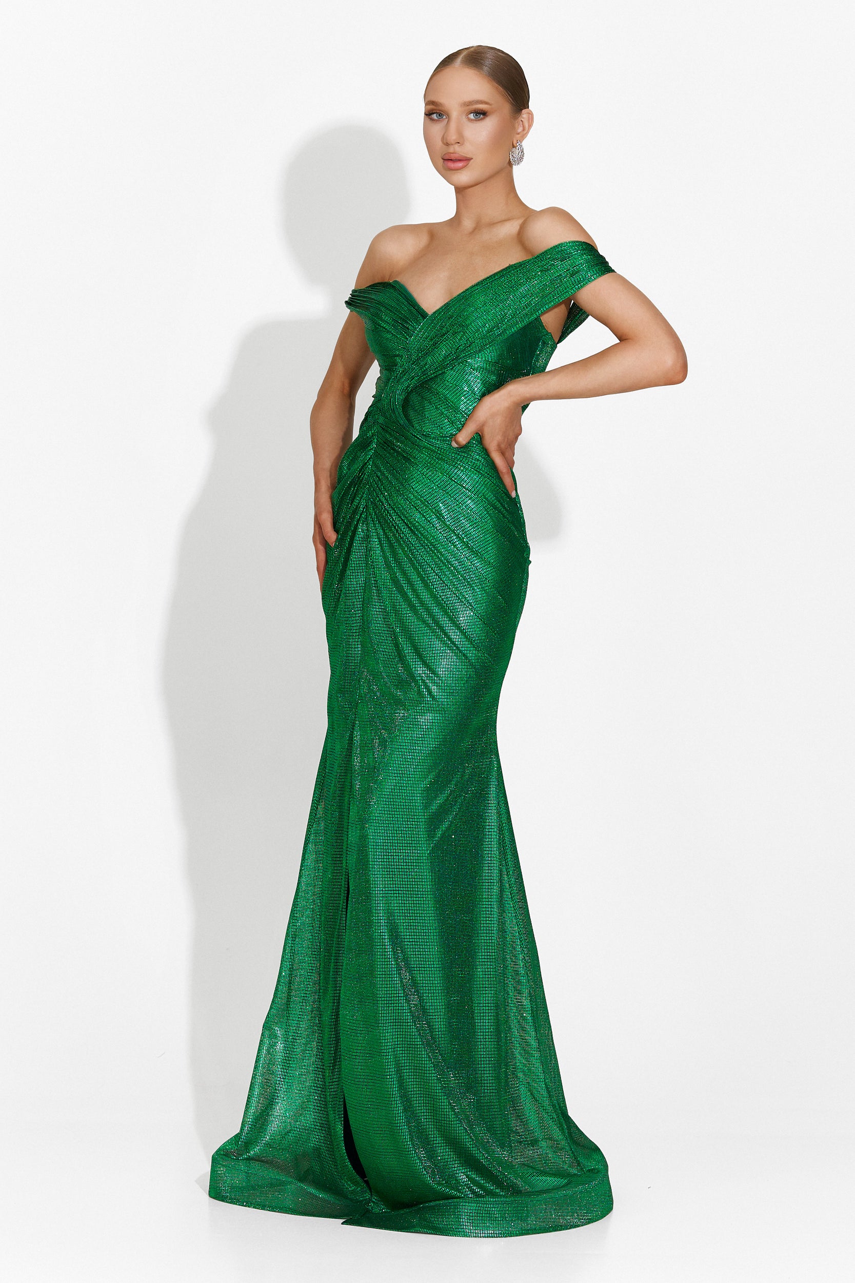 Abito lungo verde da donna Stephane Bogas