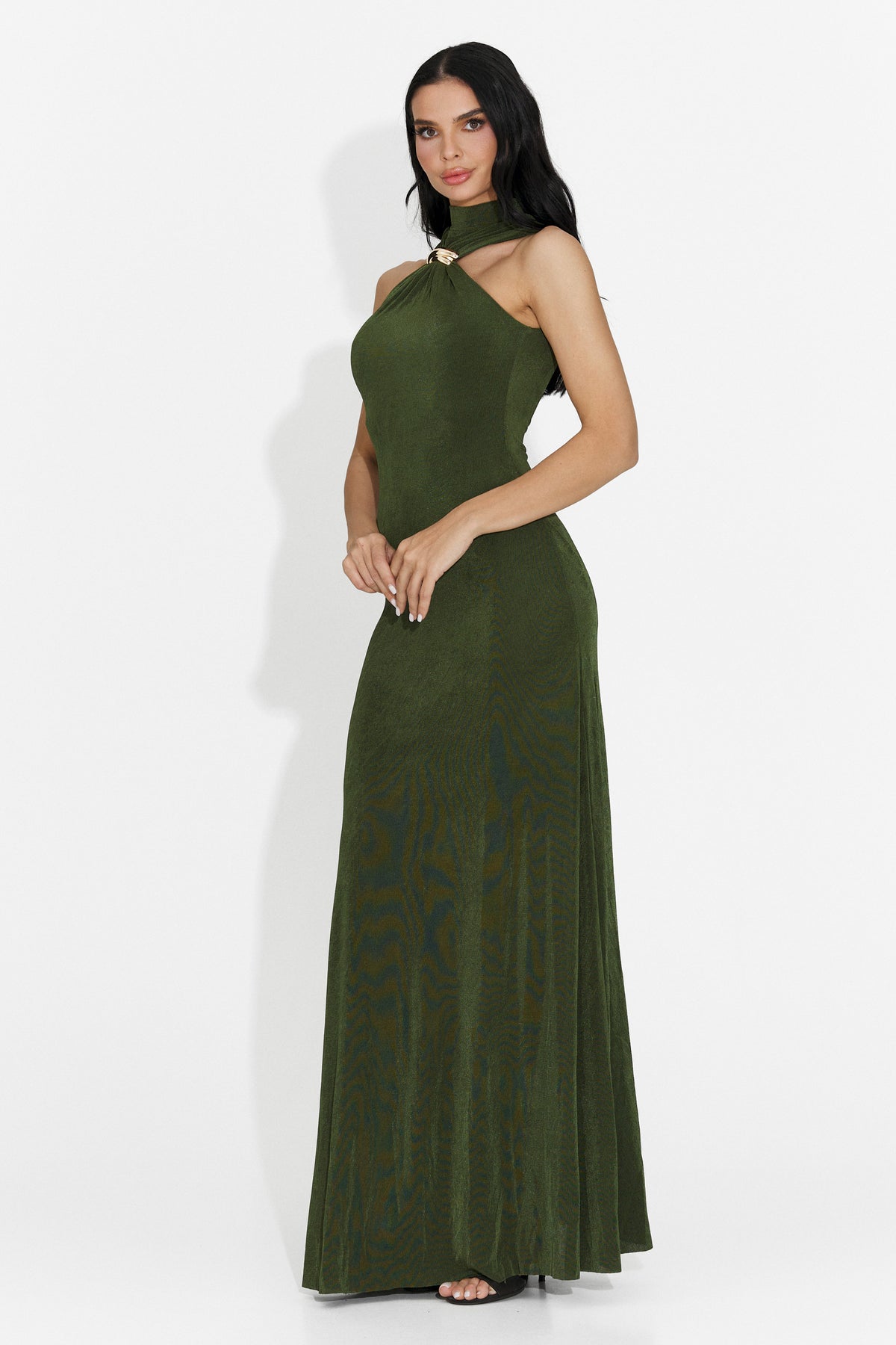 Abito lungo da donna verde Alecsona Bogas, immagine 3 di 6